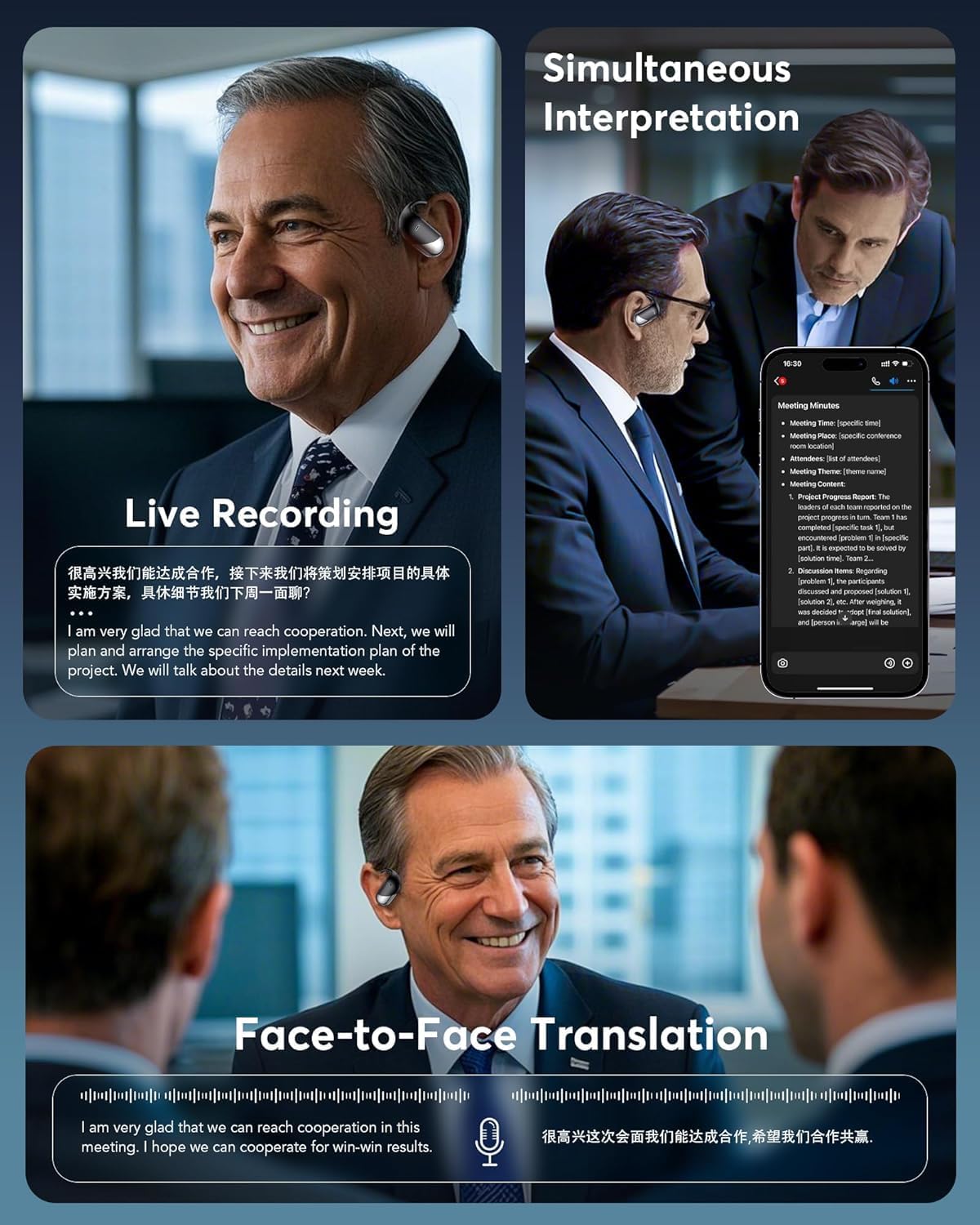 AI Translation Earbuds Real-Time Translator