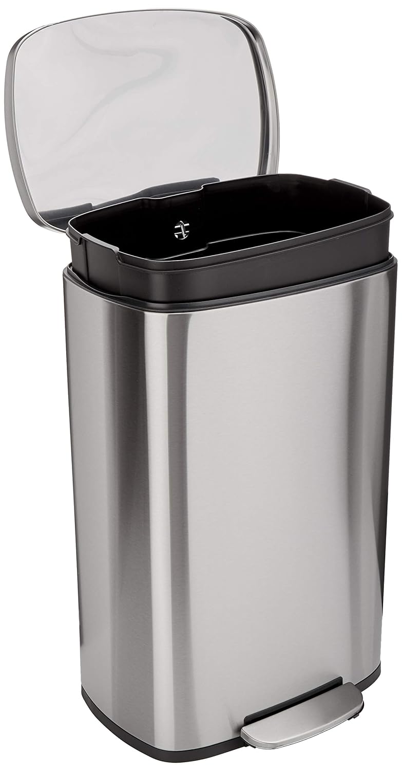 Amazon Basics  Steel Trash Can