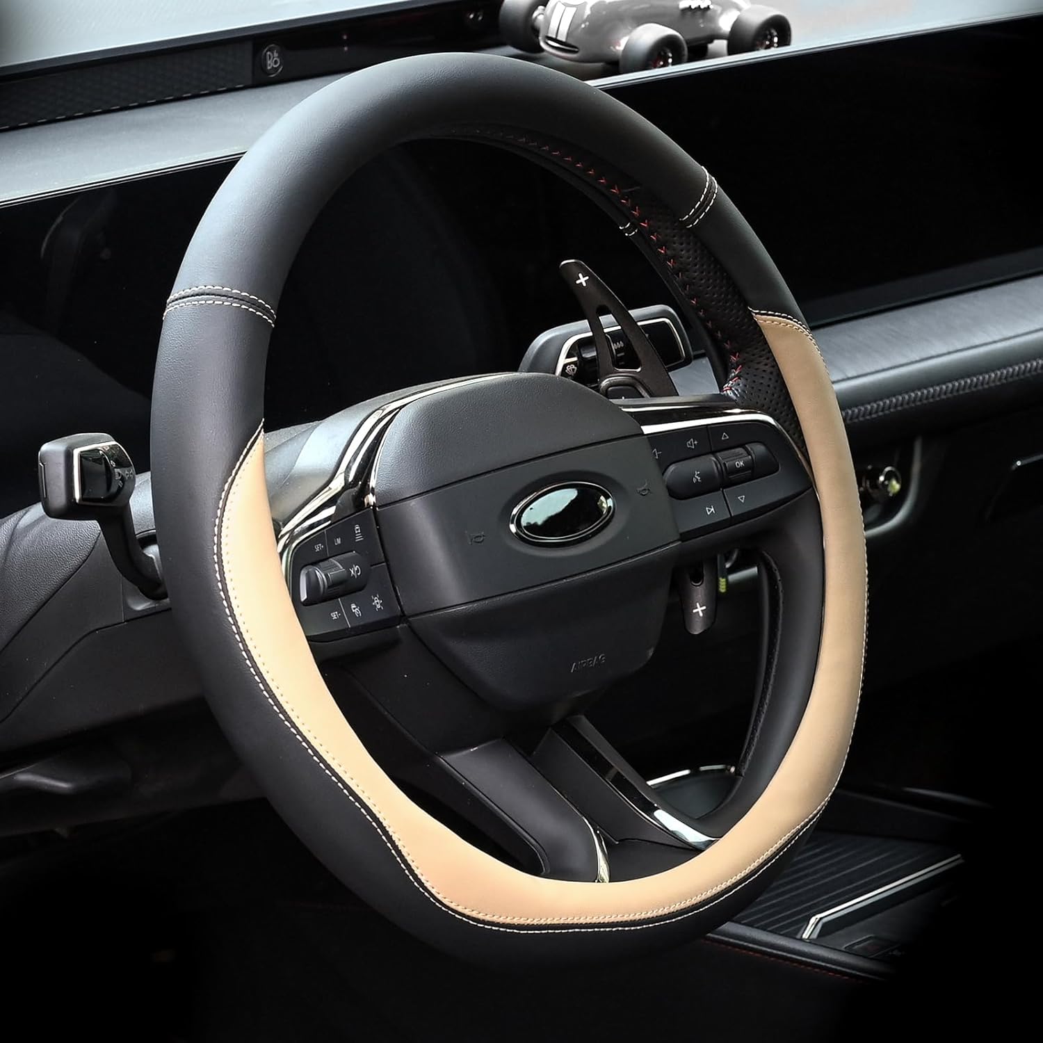 Valleycomfy Microfiber Leather Steering Wheel Cover