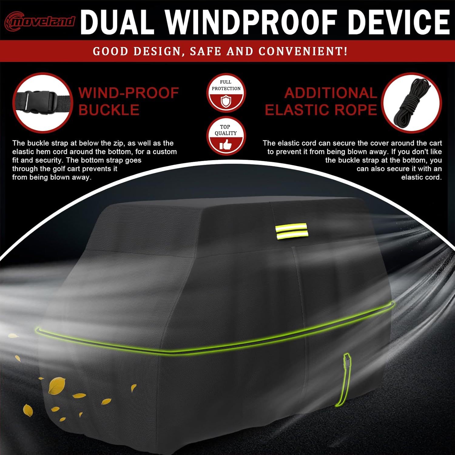 Moveland 4/6 Passenger Golf Cart Cover