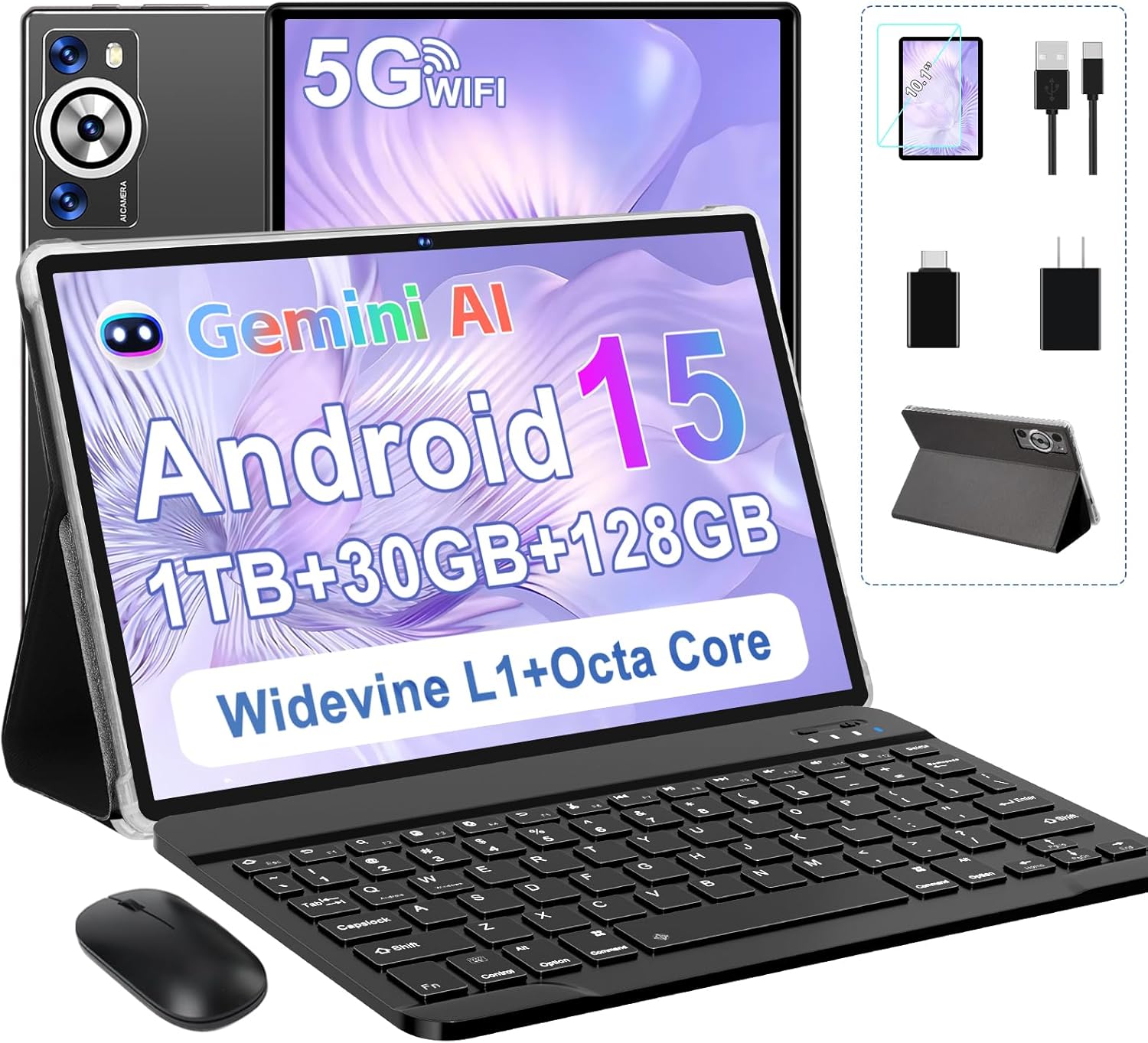 Android 15 Tablet 30GB RAM 128GB ROM 1TB TF