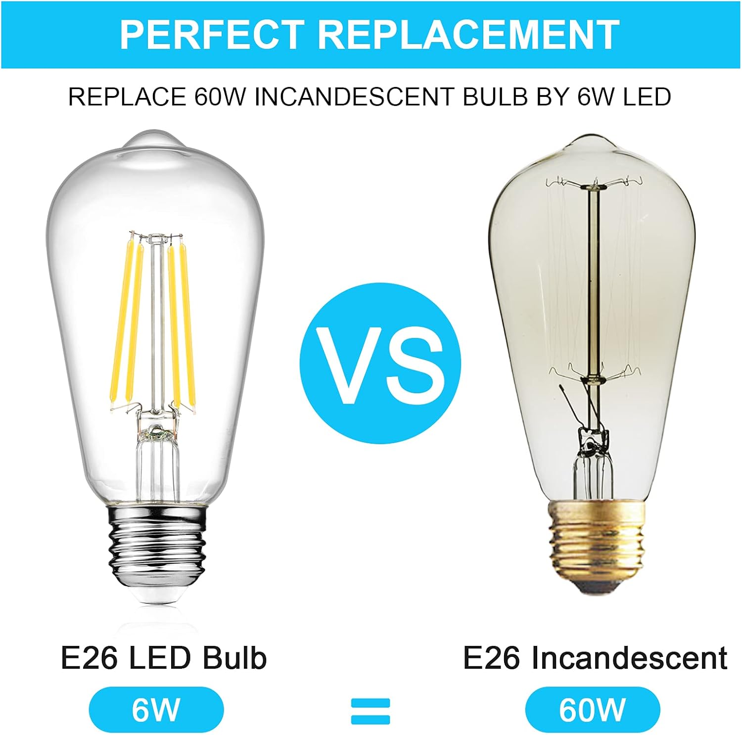 Ascher Vintage LED Edison Bulbs