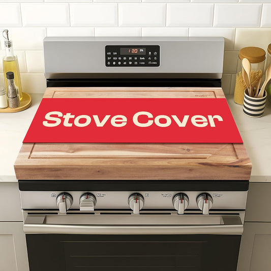 Natural Acacia Stove Cover for Gas Electric