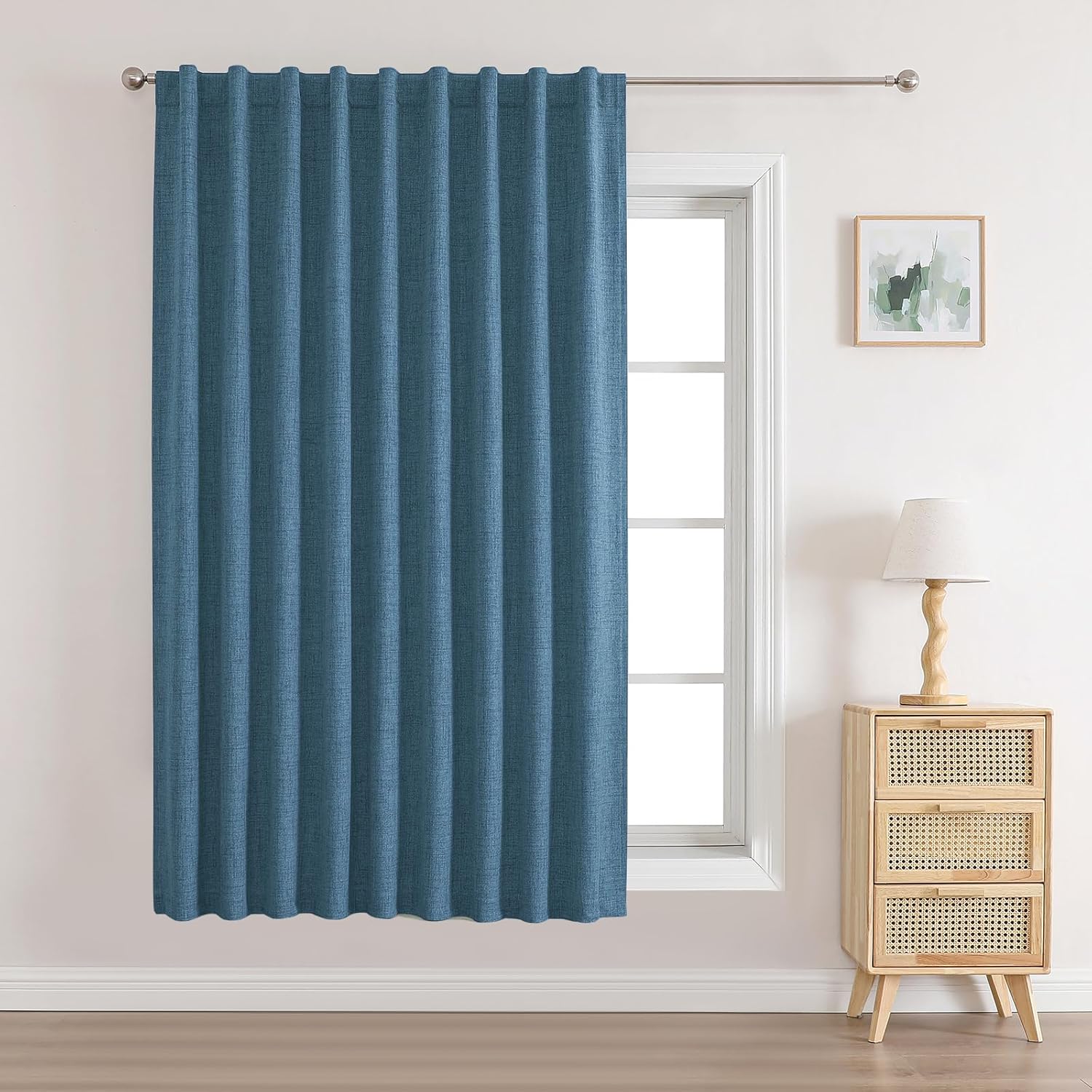Joydeco 100% Blackout Linen Curtains