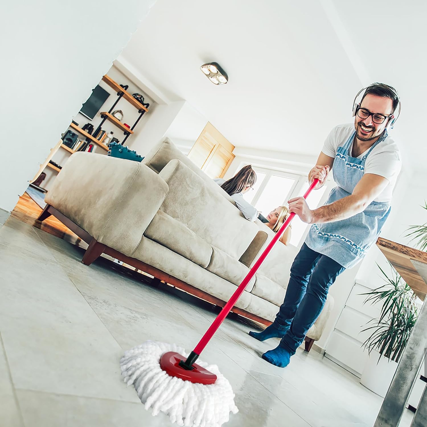 Spin Mop Replacement Head Mop Refill Compatible