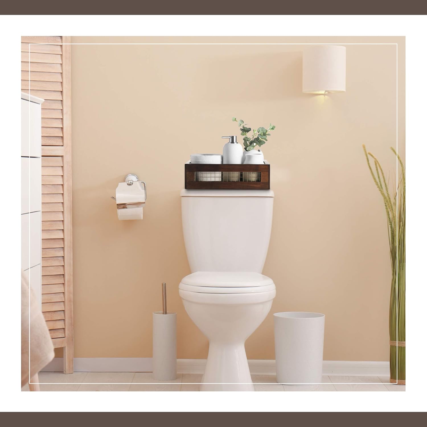 Wooden Countertop Baskets Set of 2 for Kitchen