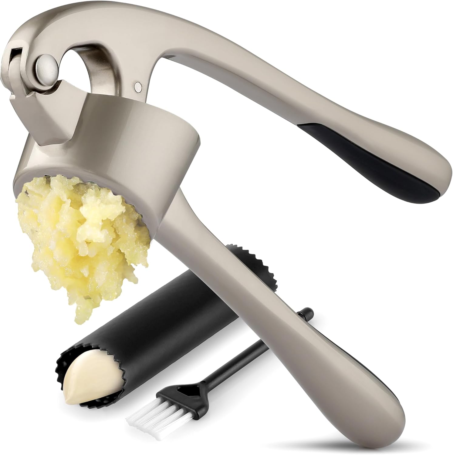 Zulay Kitchen Premium Garlic Press Set