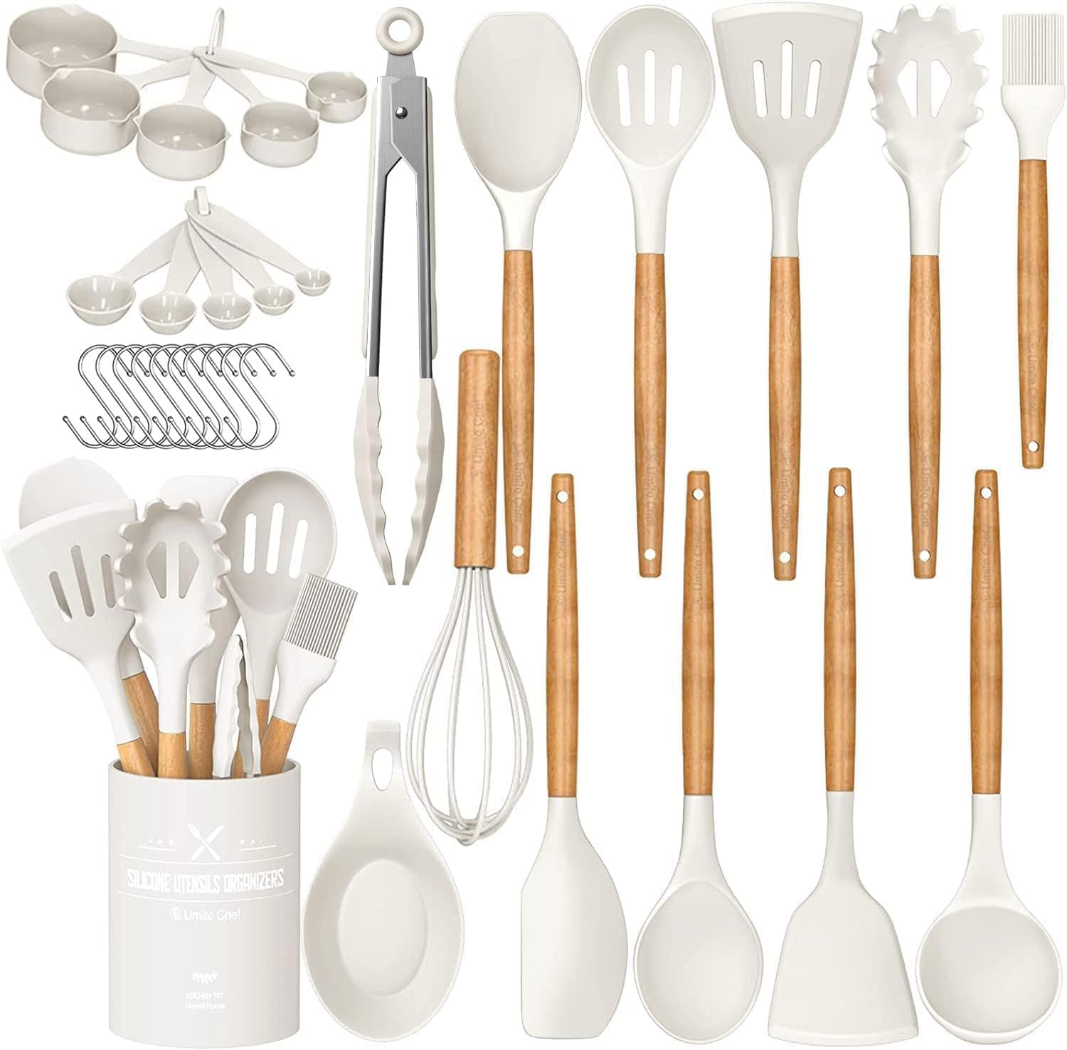Umite Chef 33-Piece Silicone Kitchen Utensils Set