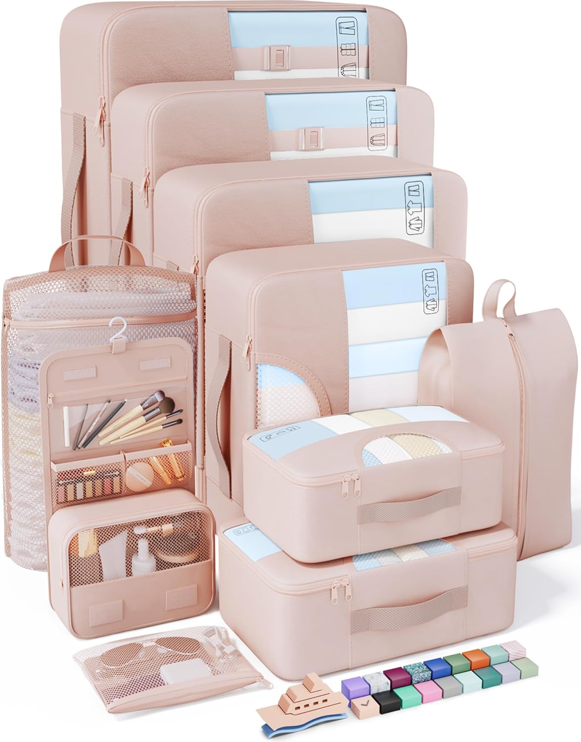 Veken Packing Cubes Set, Travel Luggage Organizers