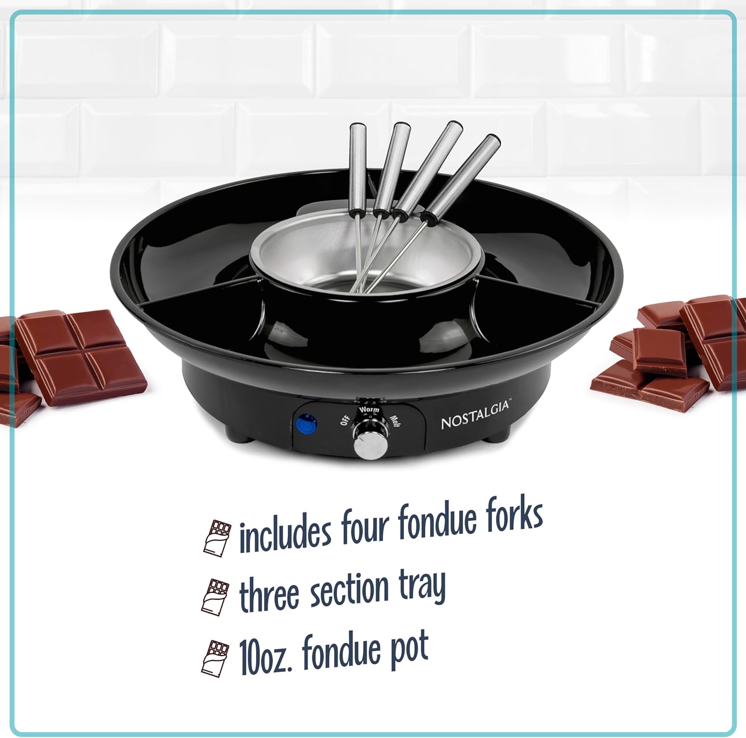 Nostalgia Electric Fondue Party Set