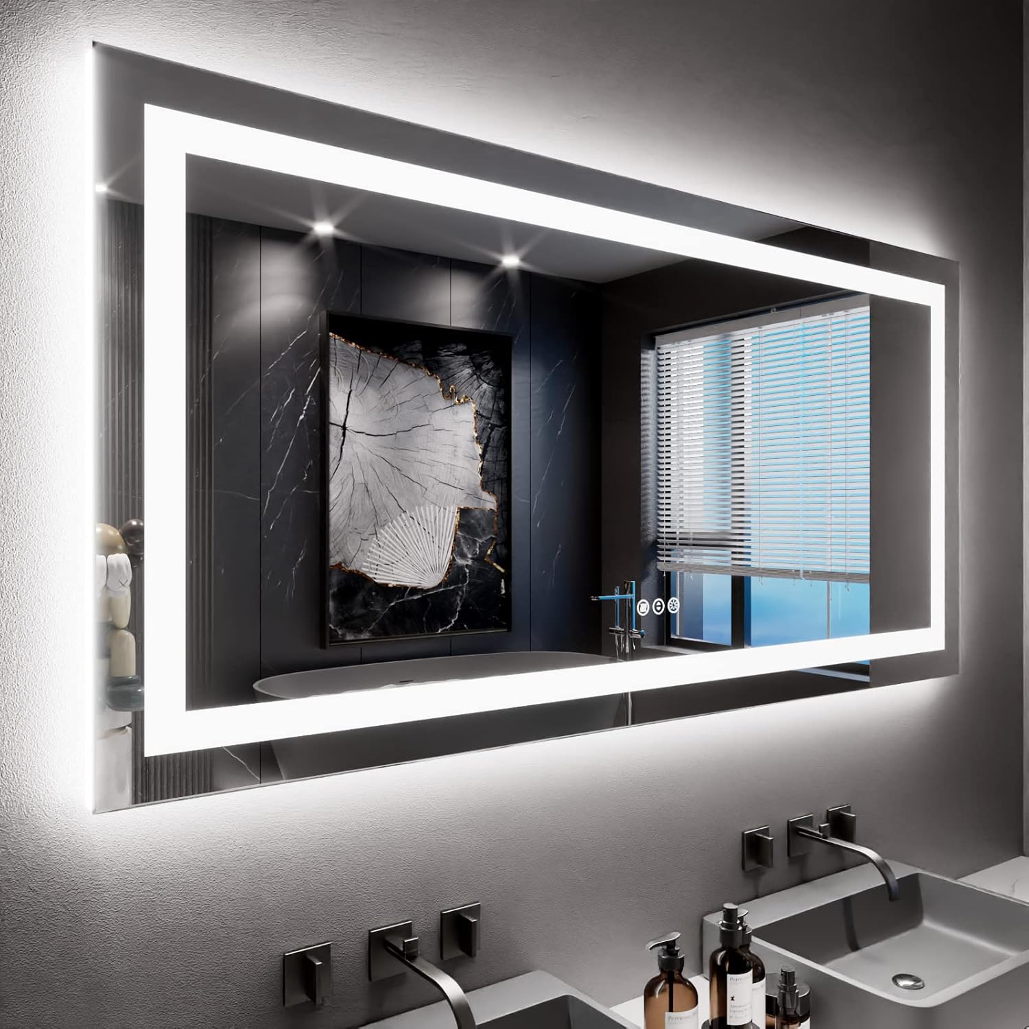 LOAAO 24X32 LED Bathroom Mirror with Lights