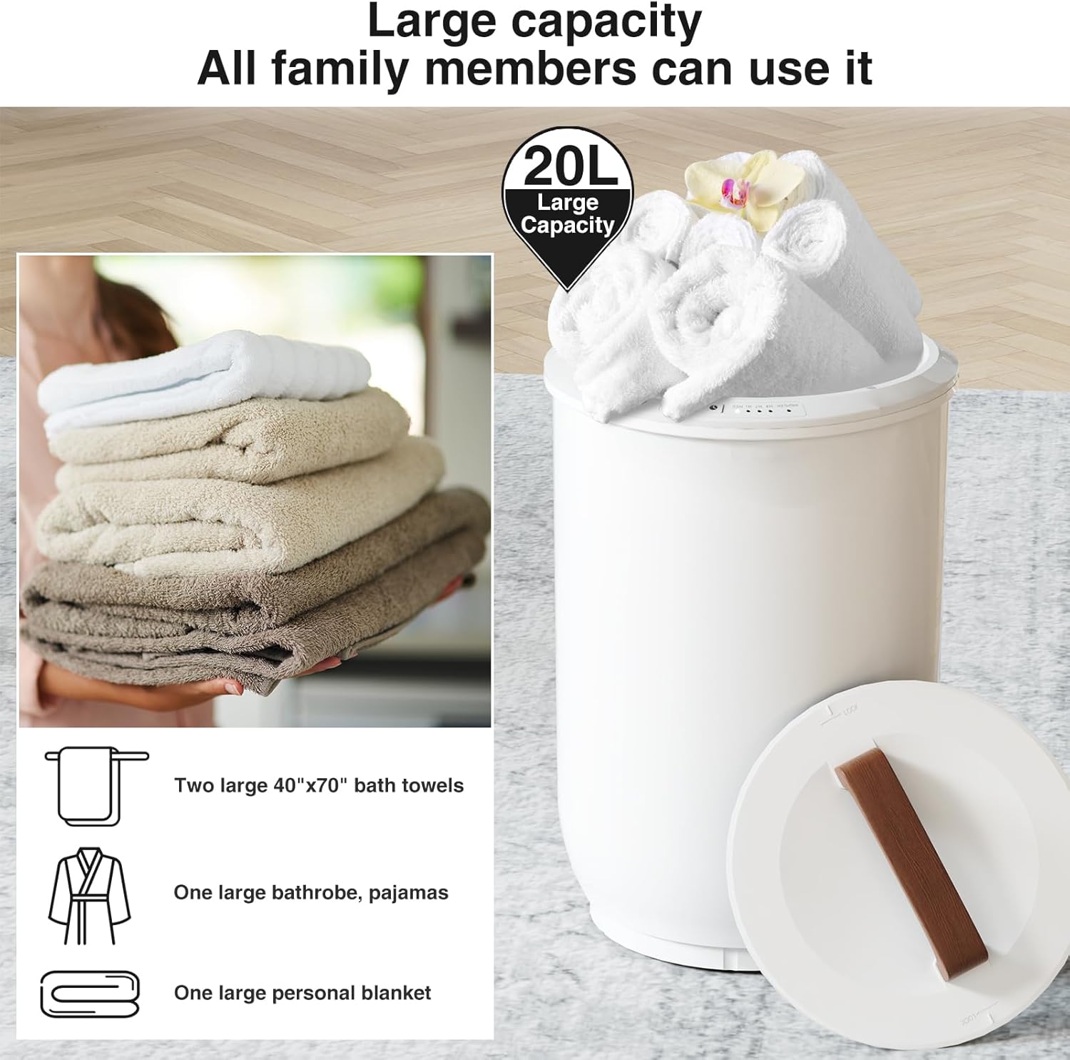 SAMEAT Heated Towel Warmer for Bathroom