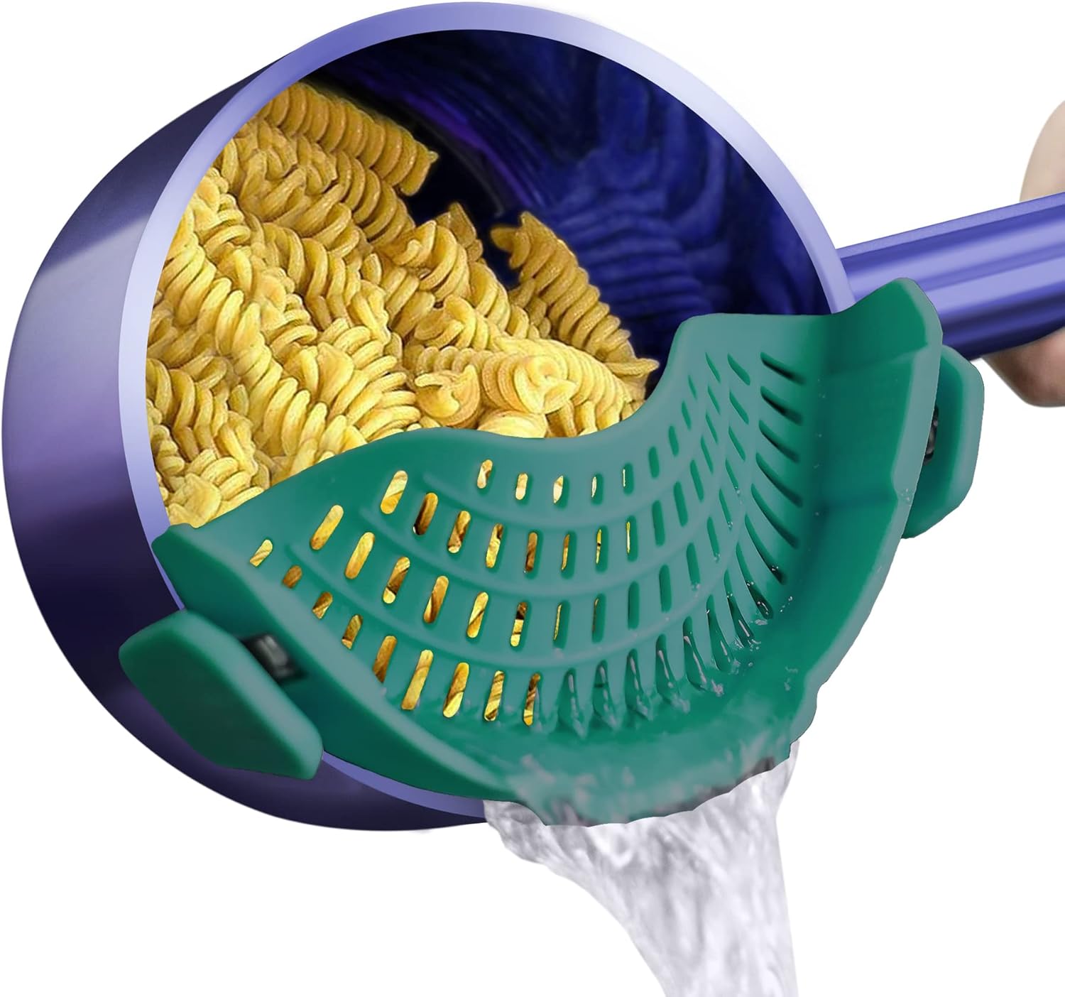 AUOON Clip On Strainer Silicone for All Pots and Pans