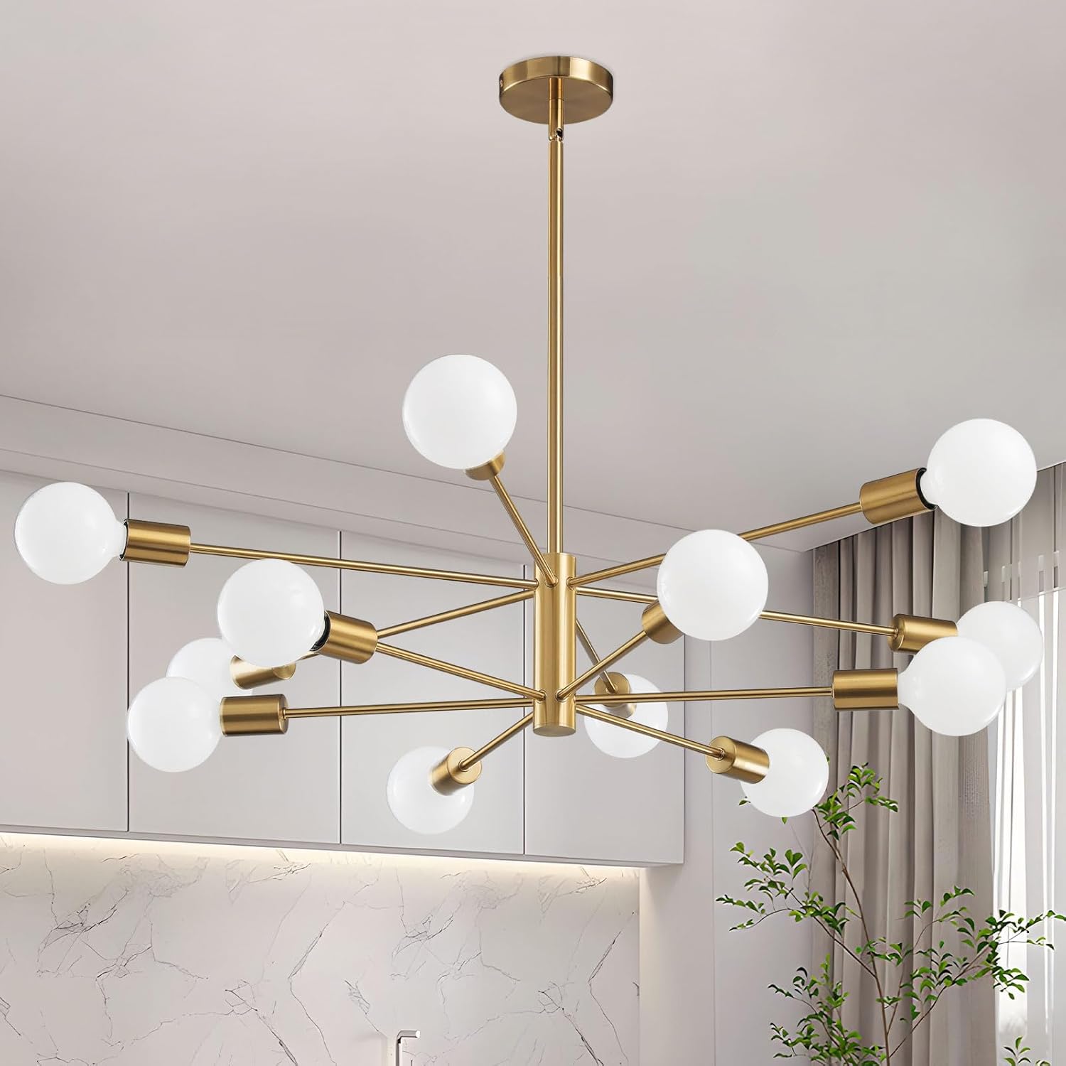 Modern Chandelier Ceiling Light Fixture Sputnik