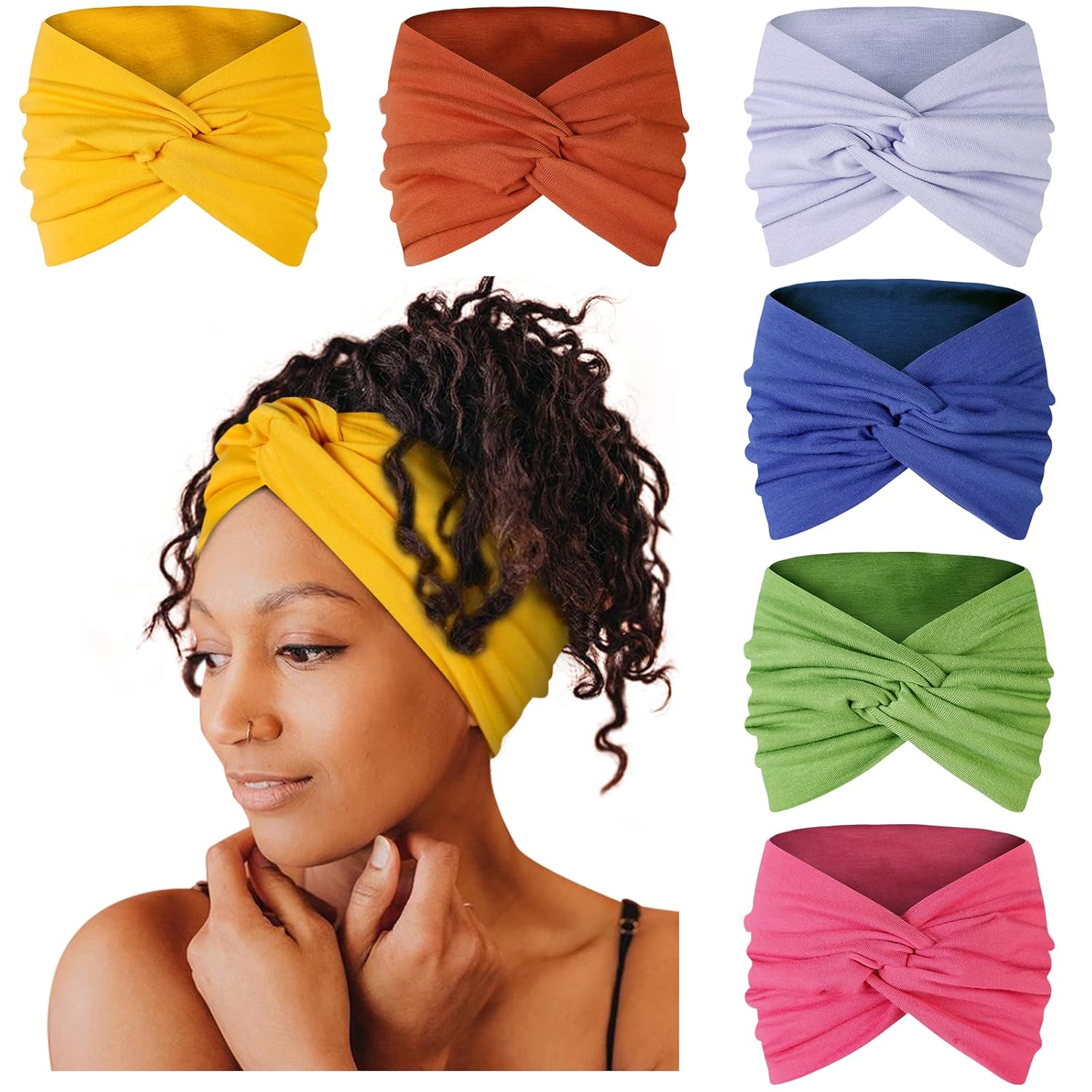 Tobeffect Wide Boho Headbands for Women