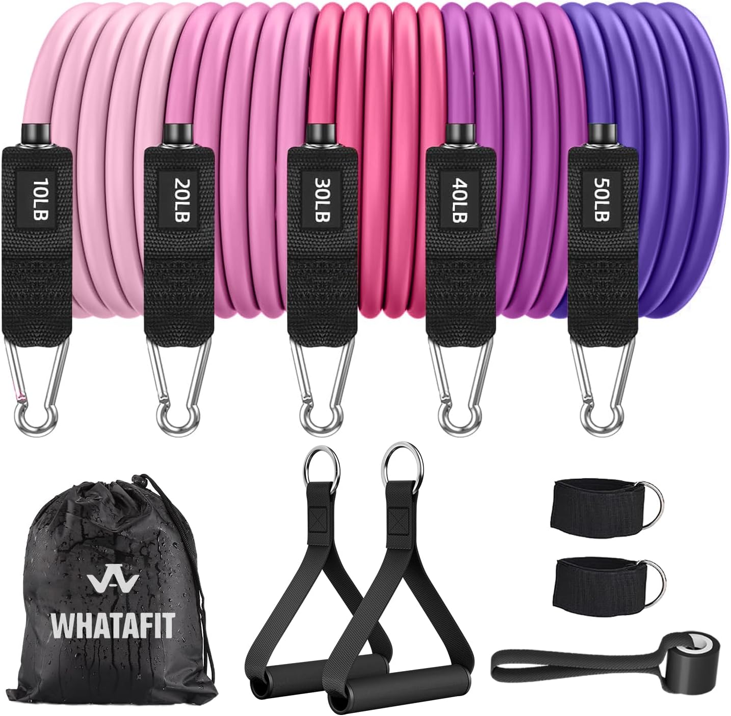 Exercise Bands with Handles for Home Gym