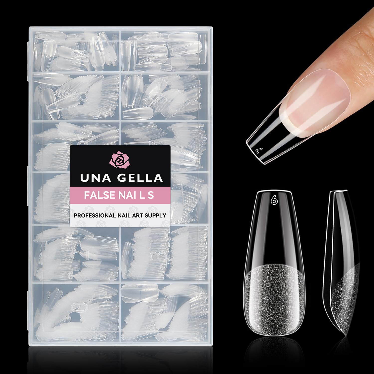 UNA GELLA Almond Gel Nail Tips