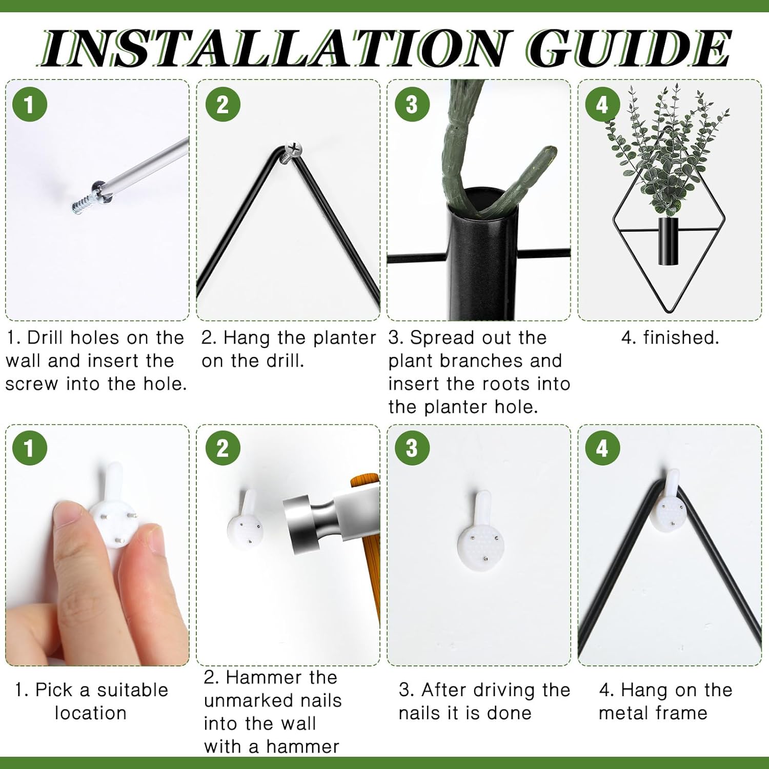 Jexine Hanging Planters with Artificial Eucalyptus