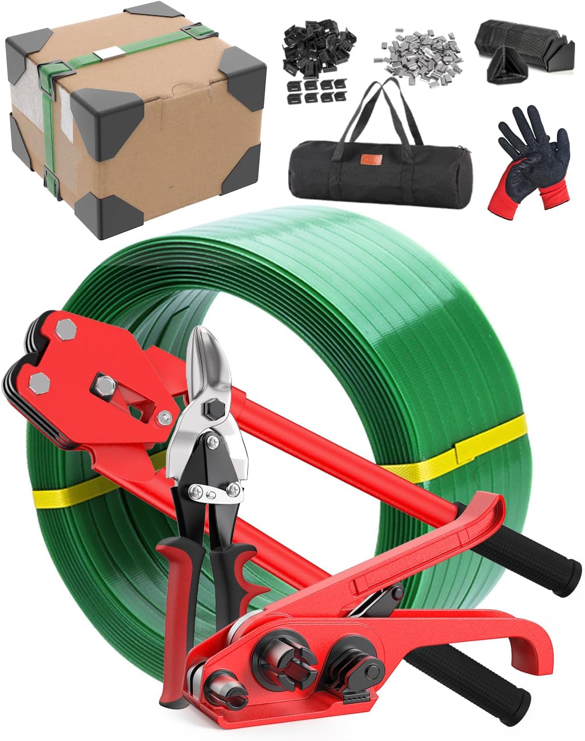 Pallet Strapping Tool Set with Tensioner