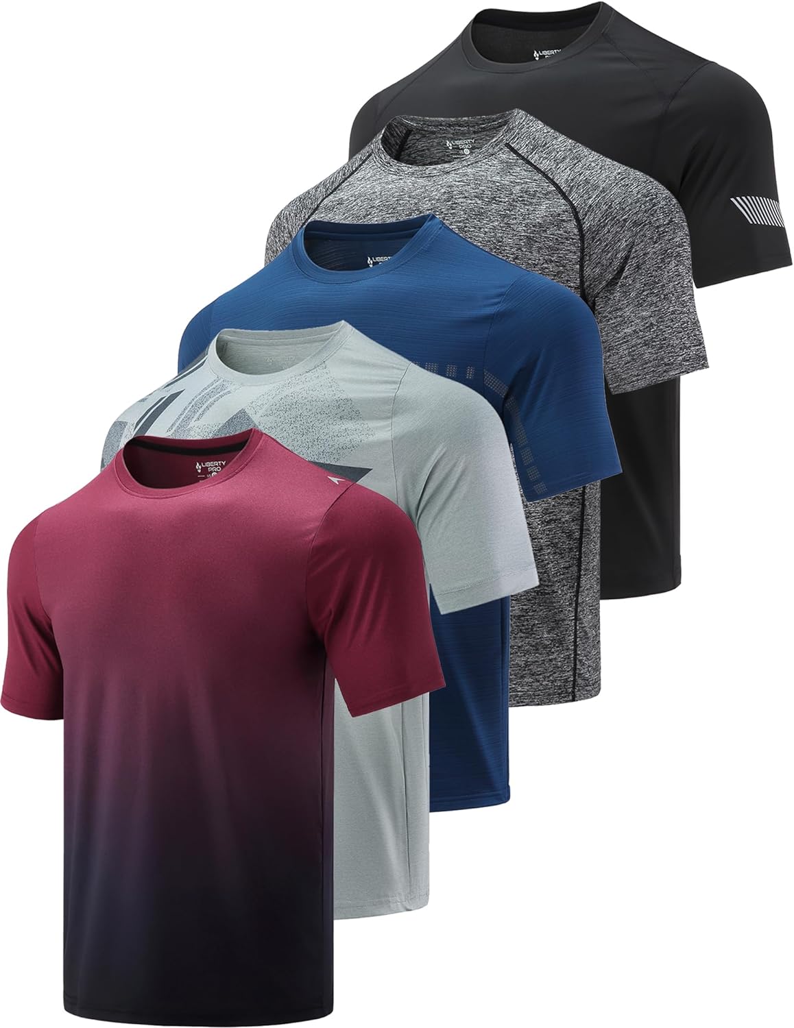 Men’s Active Quick Dry Crew Neck T Shirts