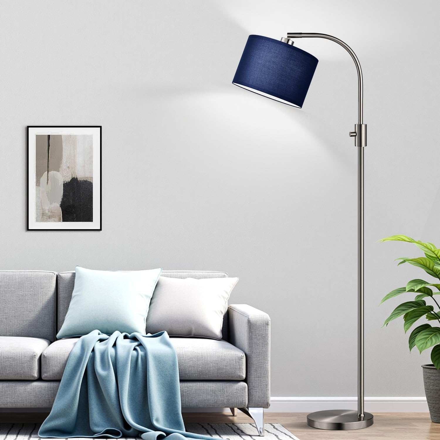 Nintiue Upgraded Modern Arc Dimmable Tall Standing Floor Lamp