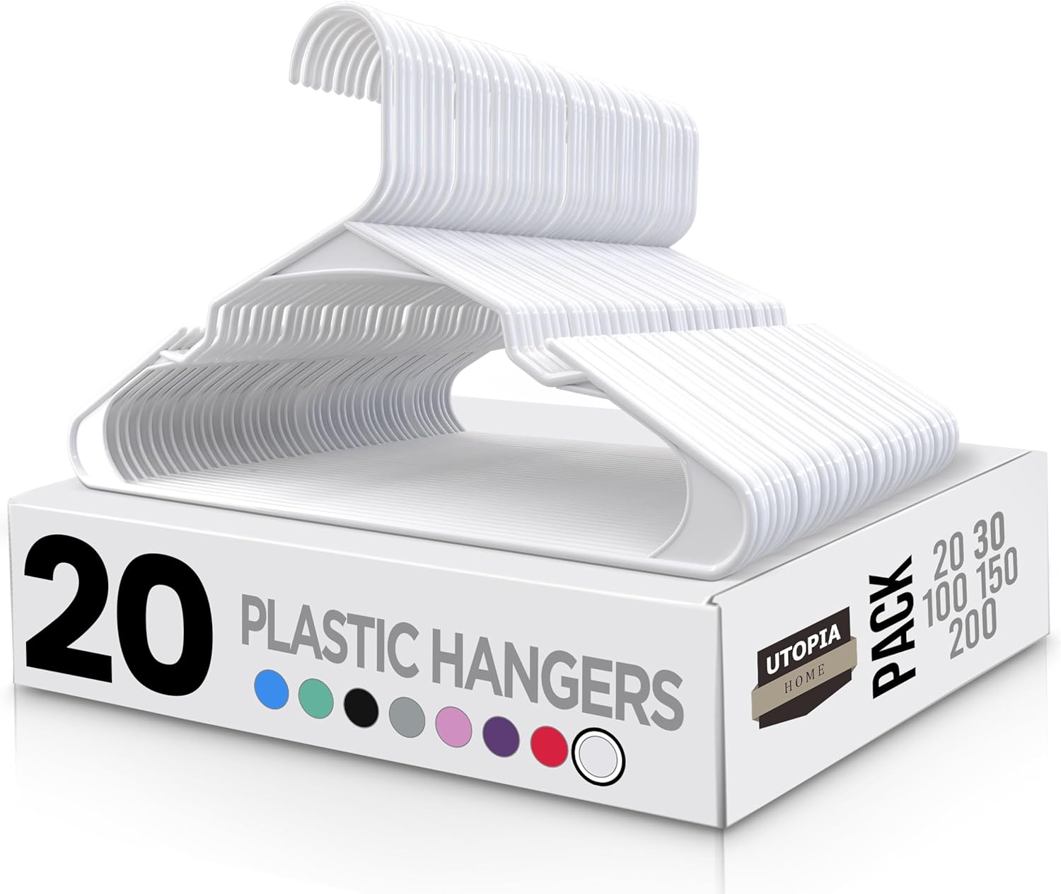 Utopia Home Plastic Hangers Space Saving Clothes Hanger