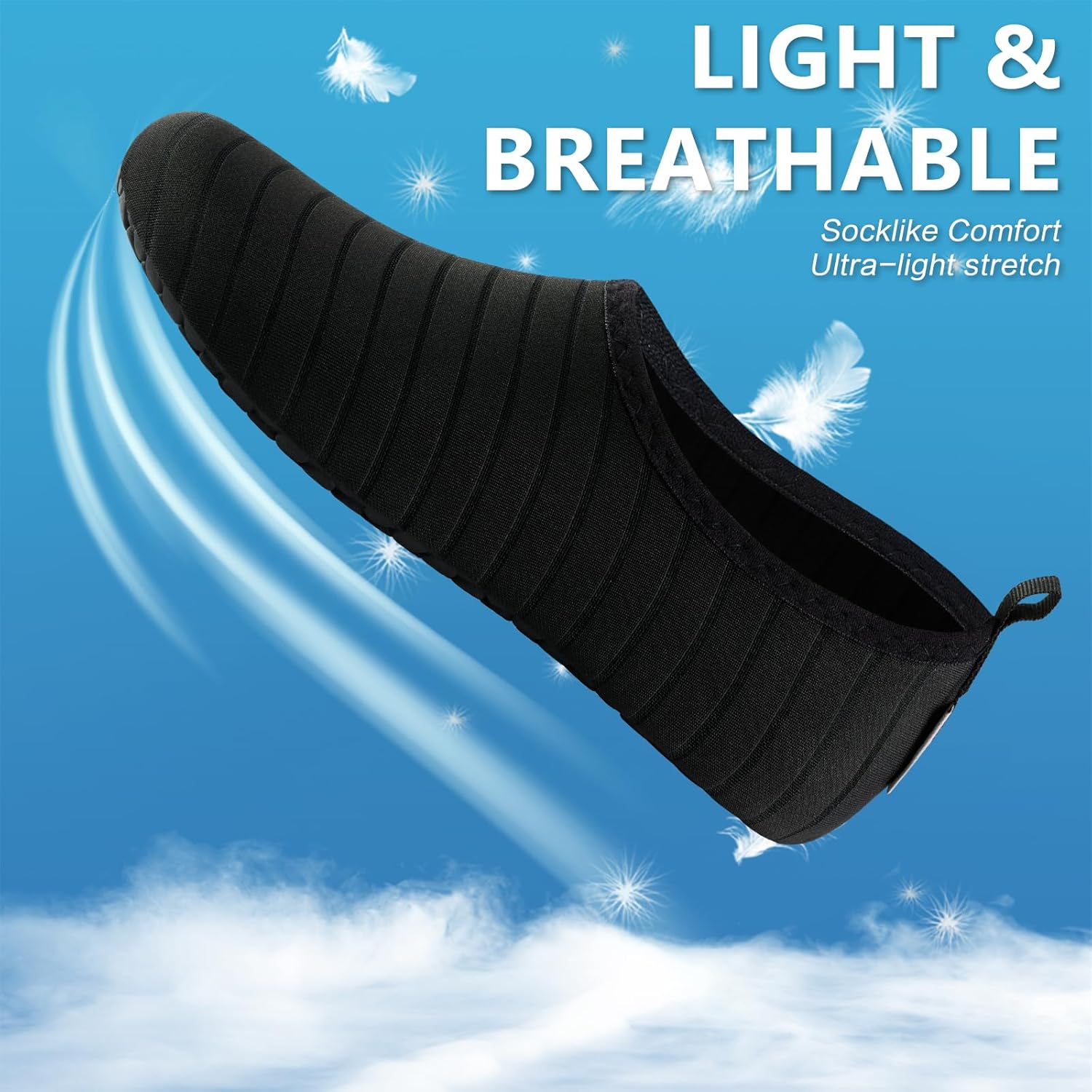 VIFUUR Water Shoes – Barefoot Quick-Dry Aqua Socks
