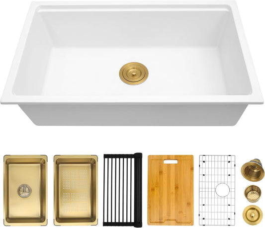 Quartz Composite Workstation Sink with Accessories