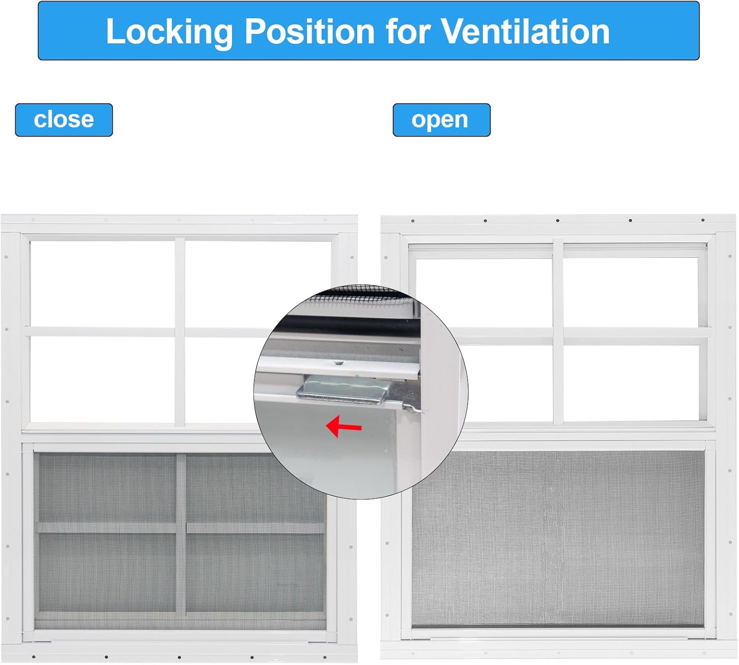 NeatiEase 2 Pack Shed Window Flush Mount