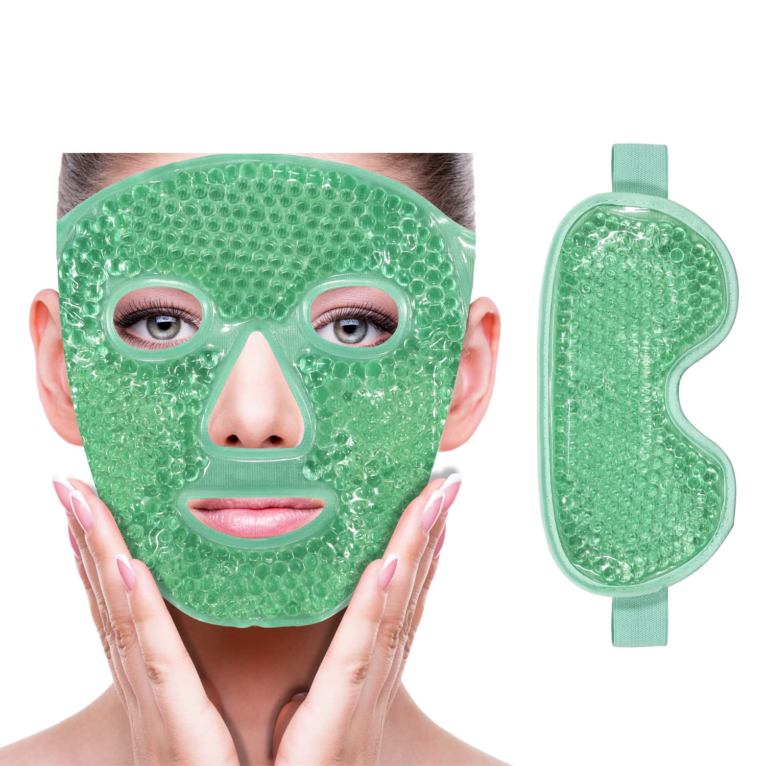 ZNÖCUETÖD Cold Face Eye Mask Ice Pack Reduce Facial Puff