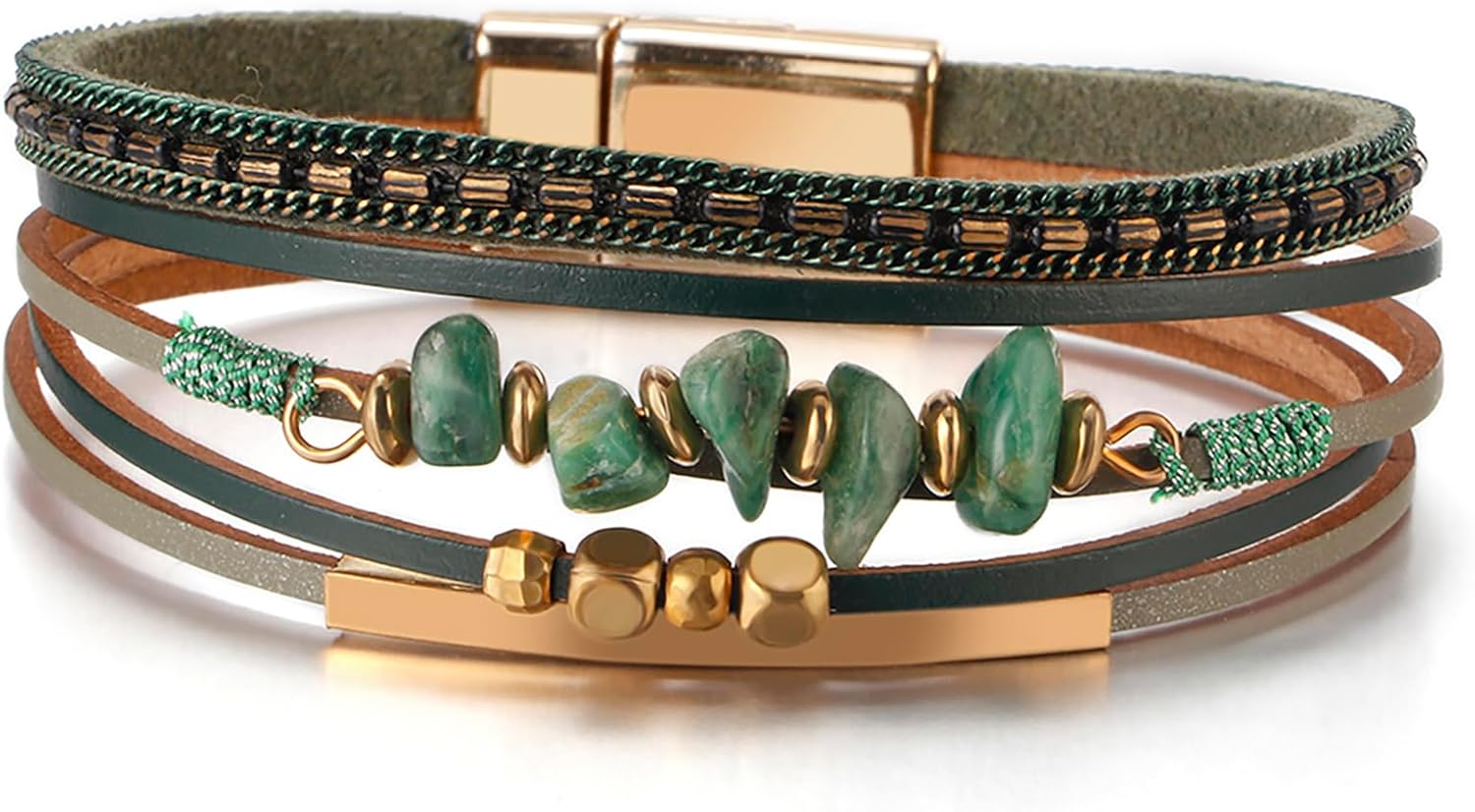 Fesciory Boho Leather Wrap Bracelet Women