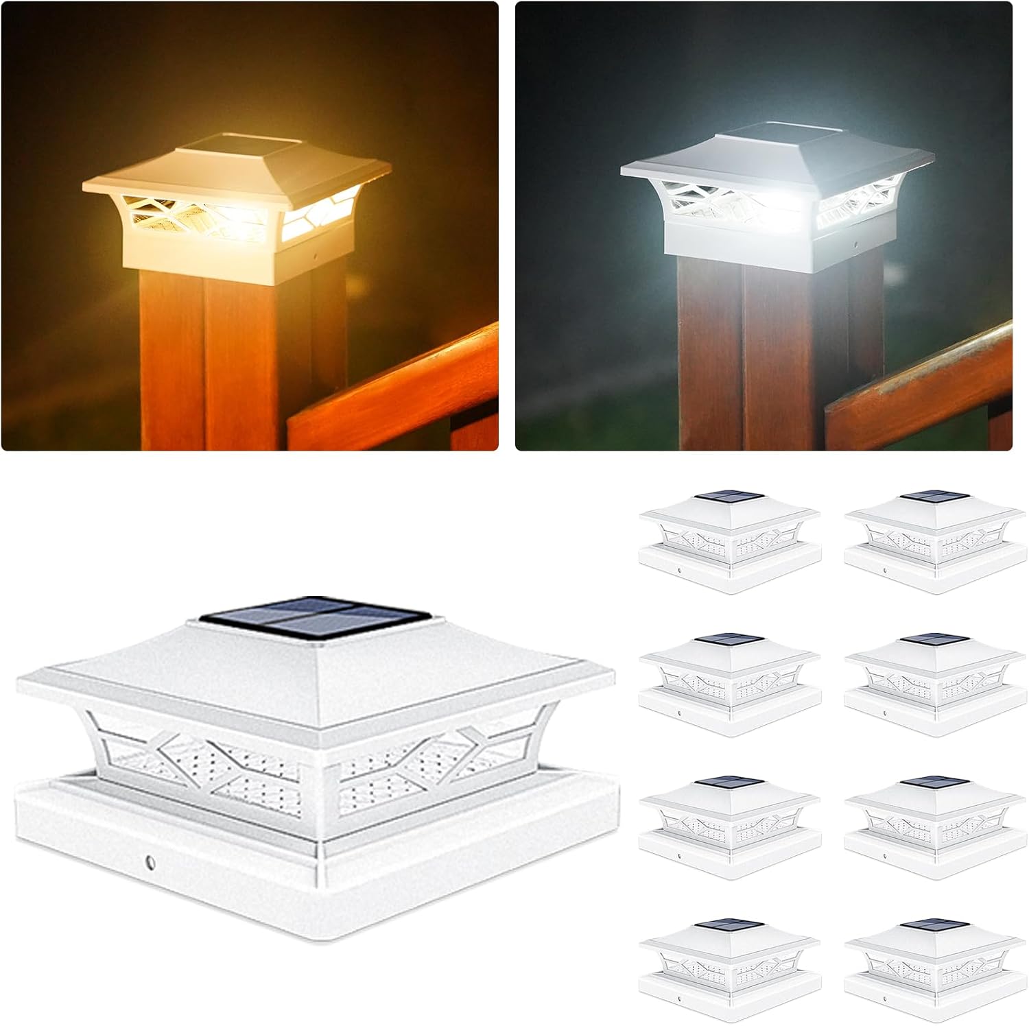 VOLISUN Solar Post Cap Lights for Dock Fence