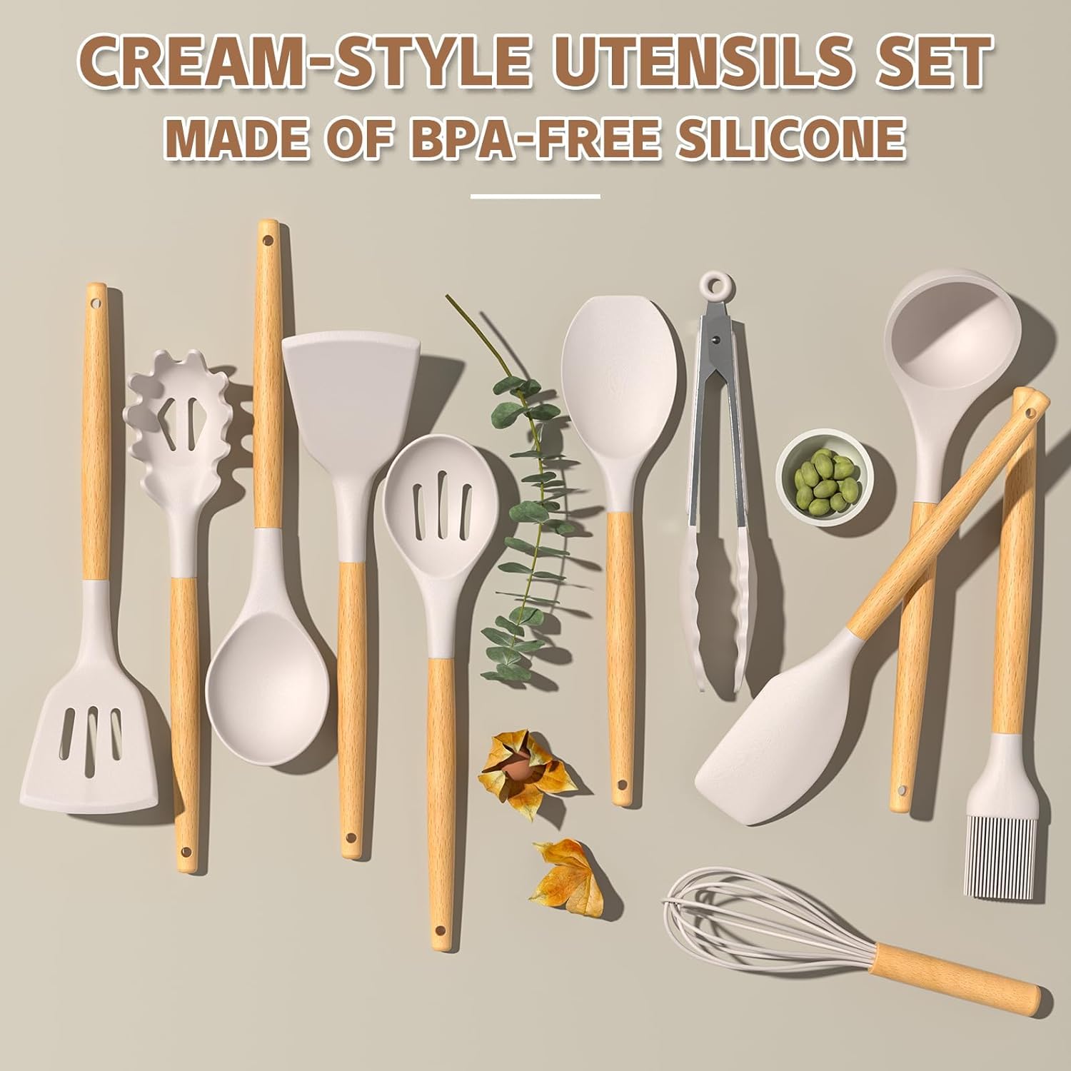 Umite Chef 33-Piece Silicone Kitchen Utensils Set