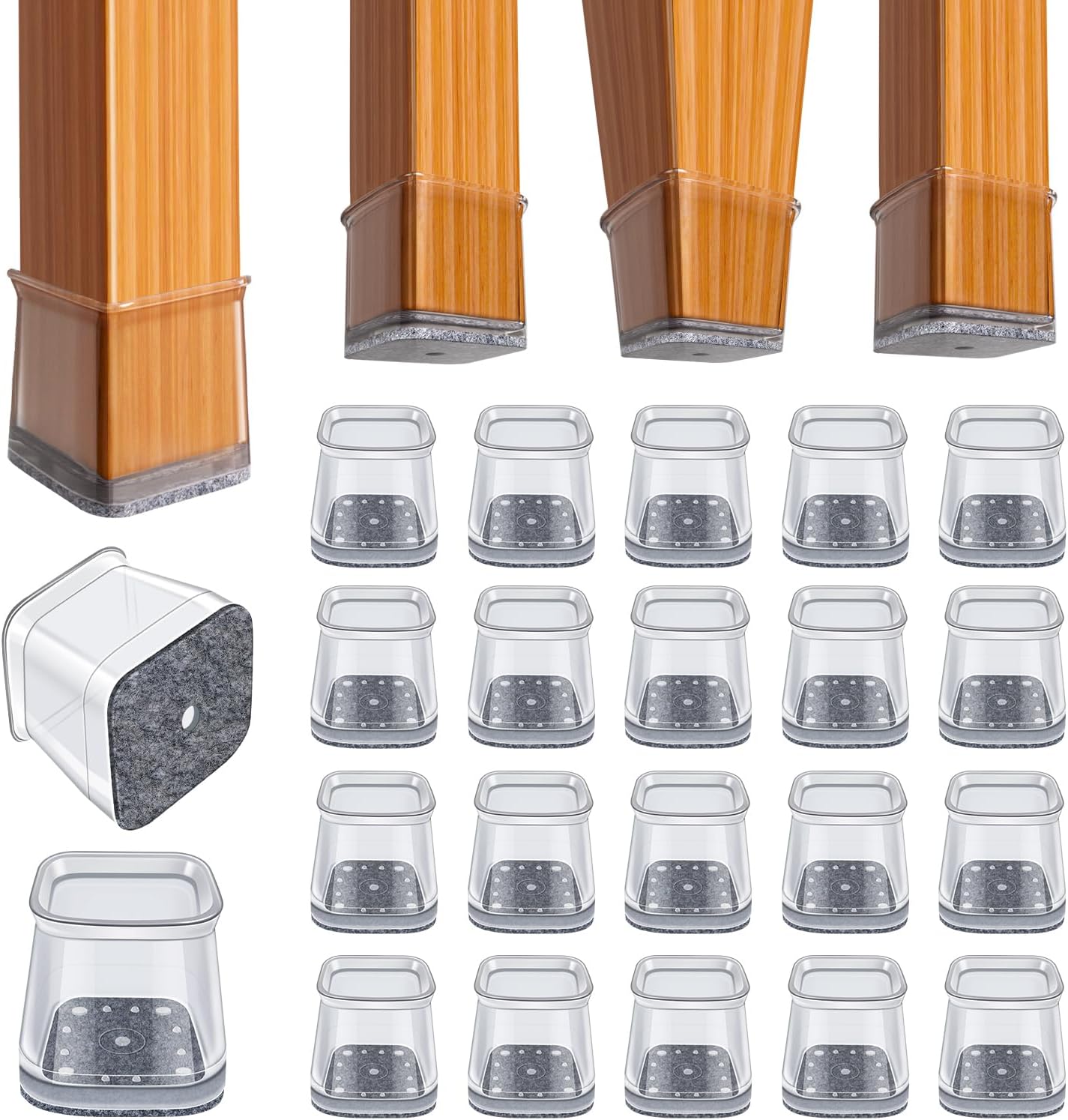 BUMACO 40Pcs Chair Leg Floor Protectors