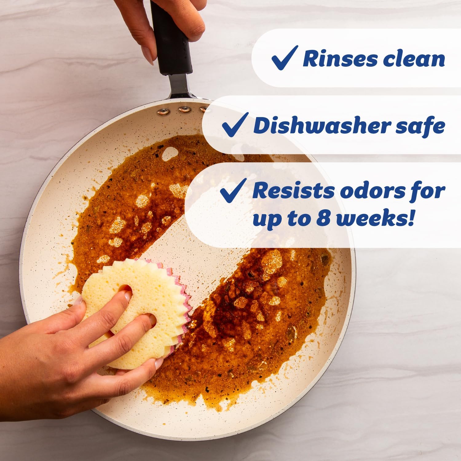 Scrub Non-Scratch Kitchen Dish Scrubbers