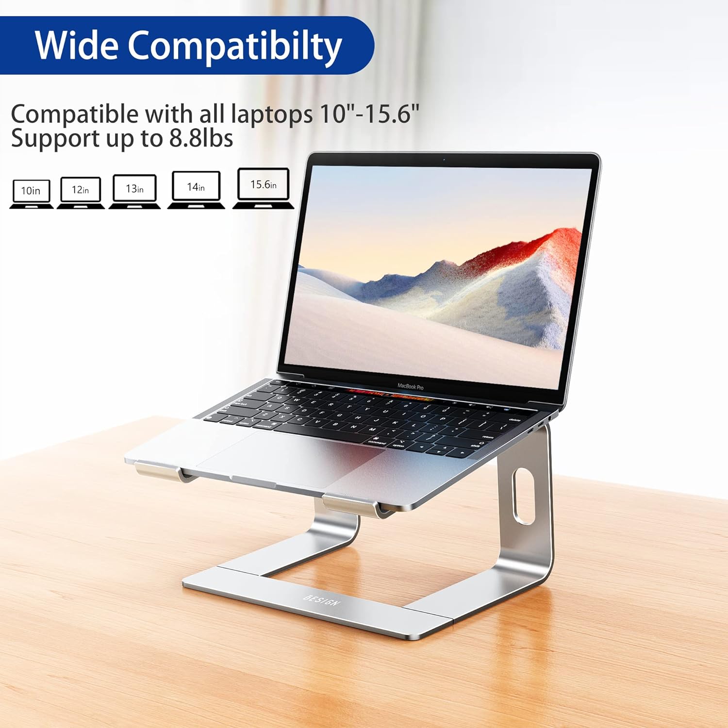 BESIGN LS03 Aluminum Laptop Stand Ergonomic for 10-15.6"