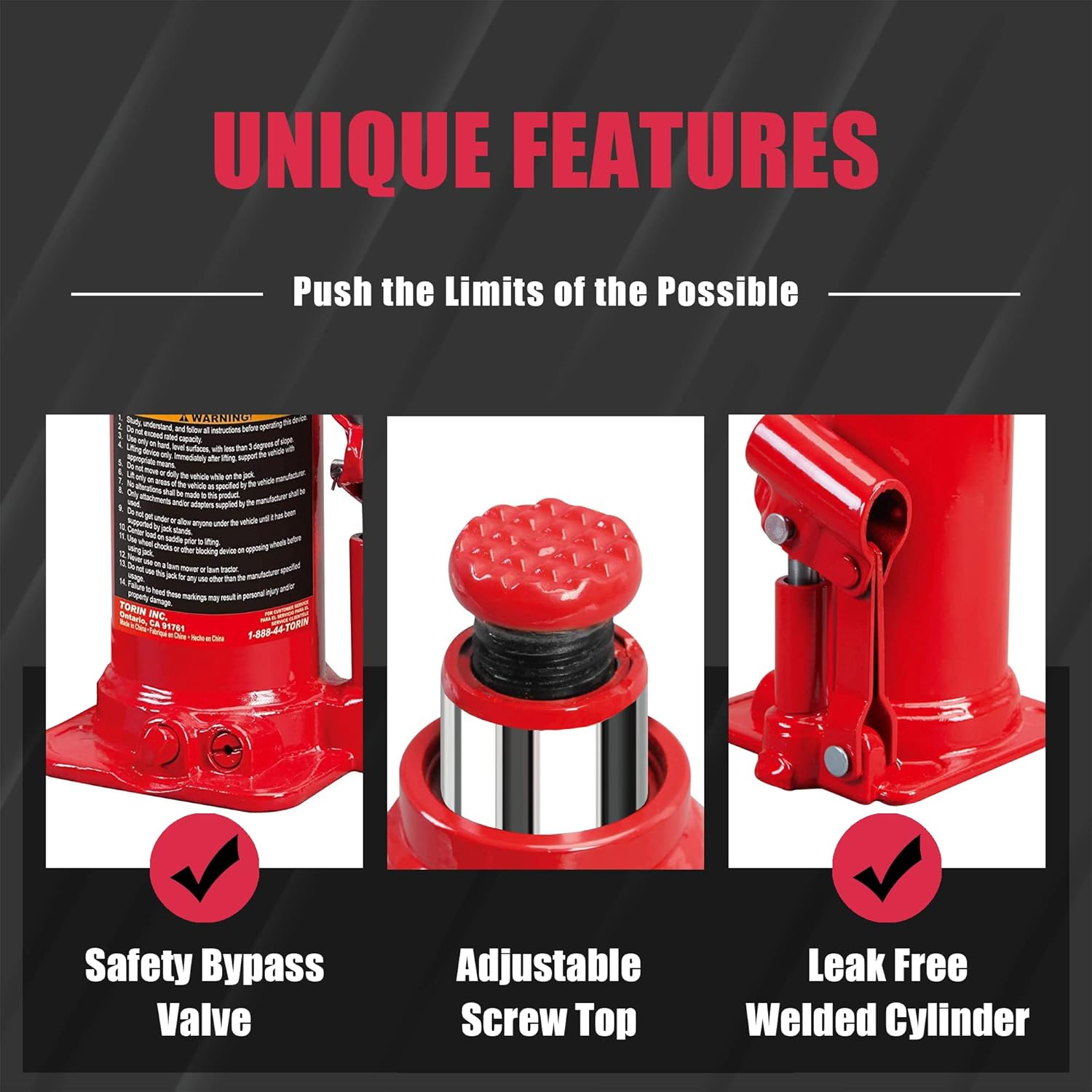 Torin T90413 Big Red Hydraulic Bottle Jack