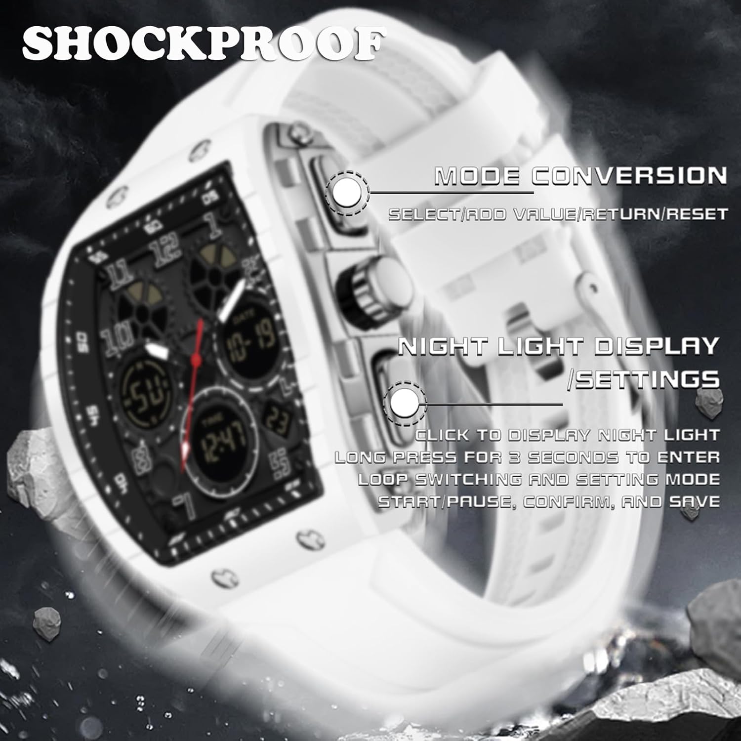 Watches for Men Unique Rectangle Relojes para