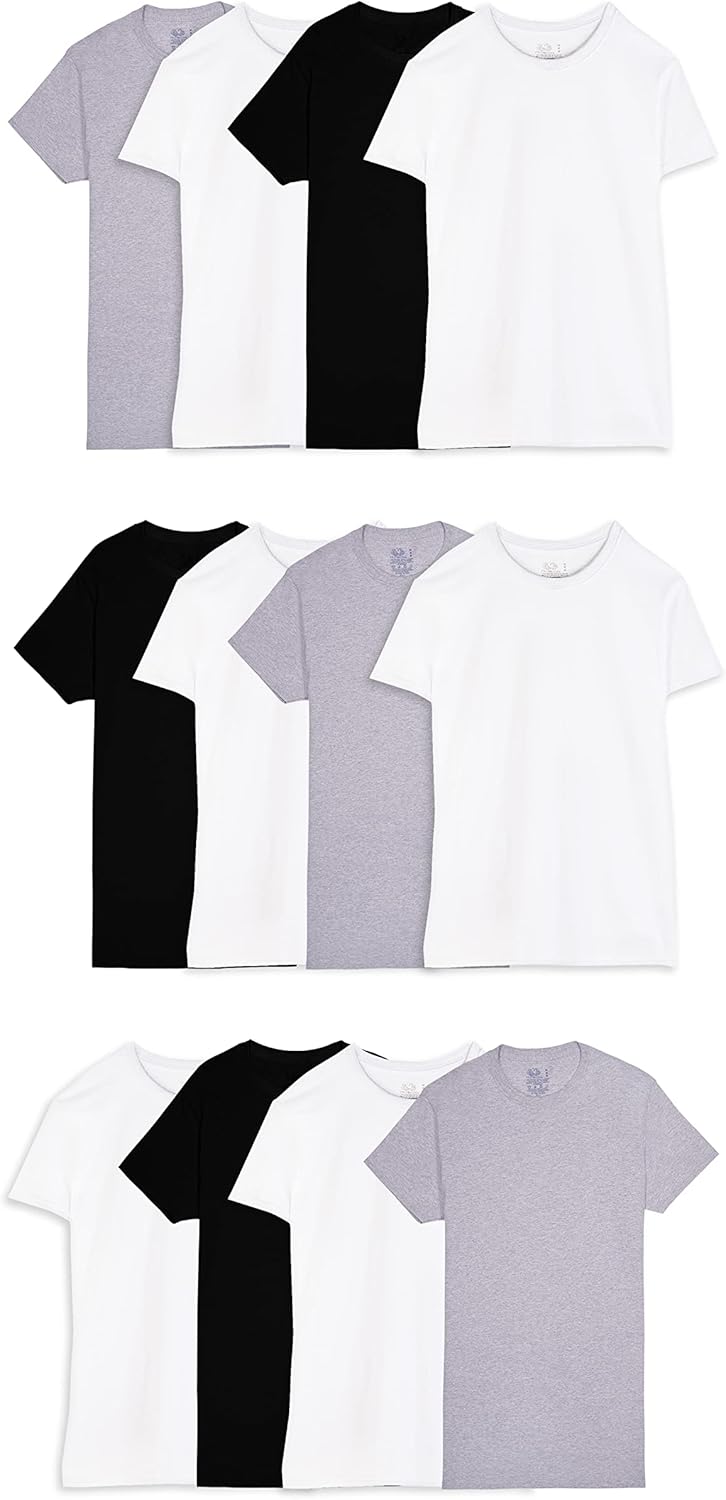 Men’s Crew Neck Undershirts Wicking T-Shirts