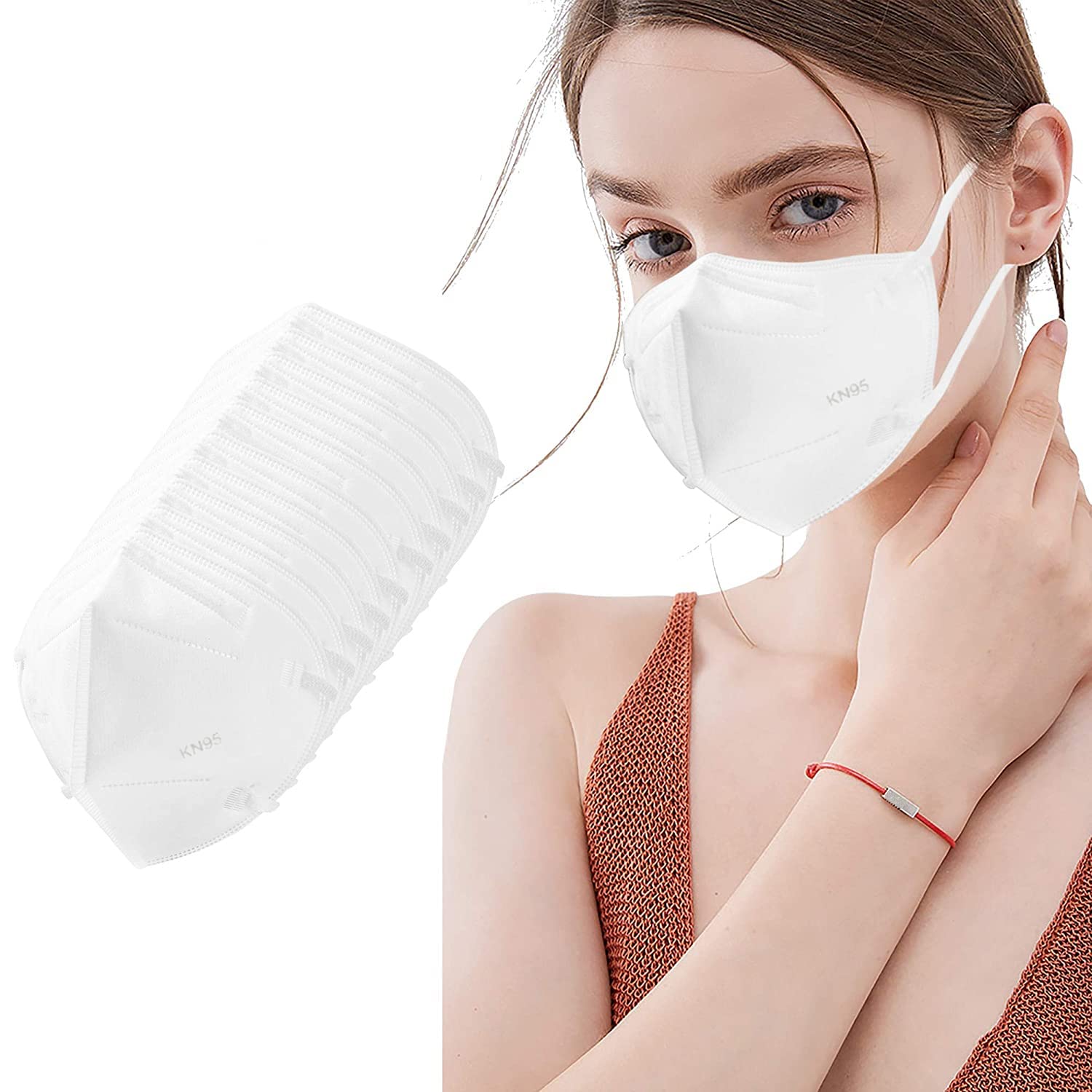 LEMENT 50pcs KN95 Face Masks Filter