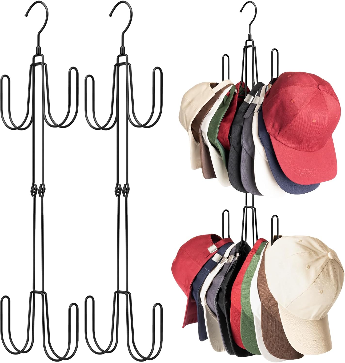 Hat Hangers for Closet Stainless Steel Hat Organizer