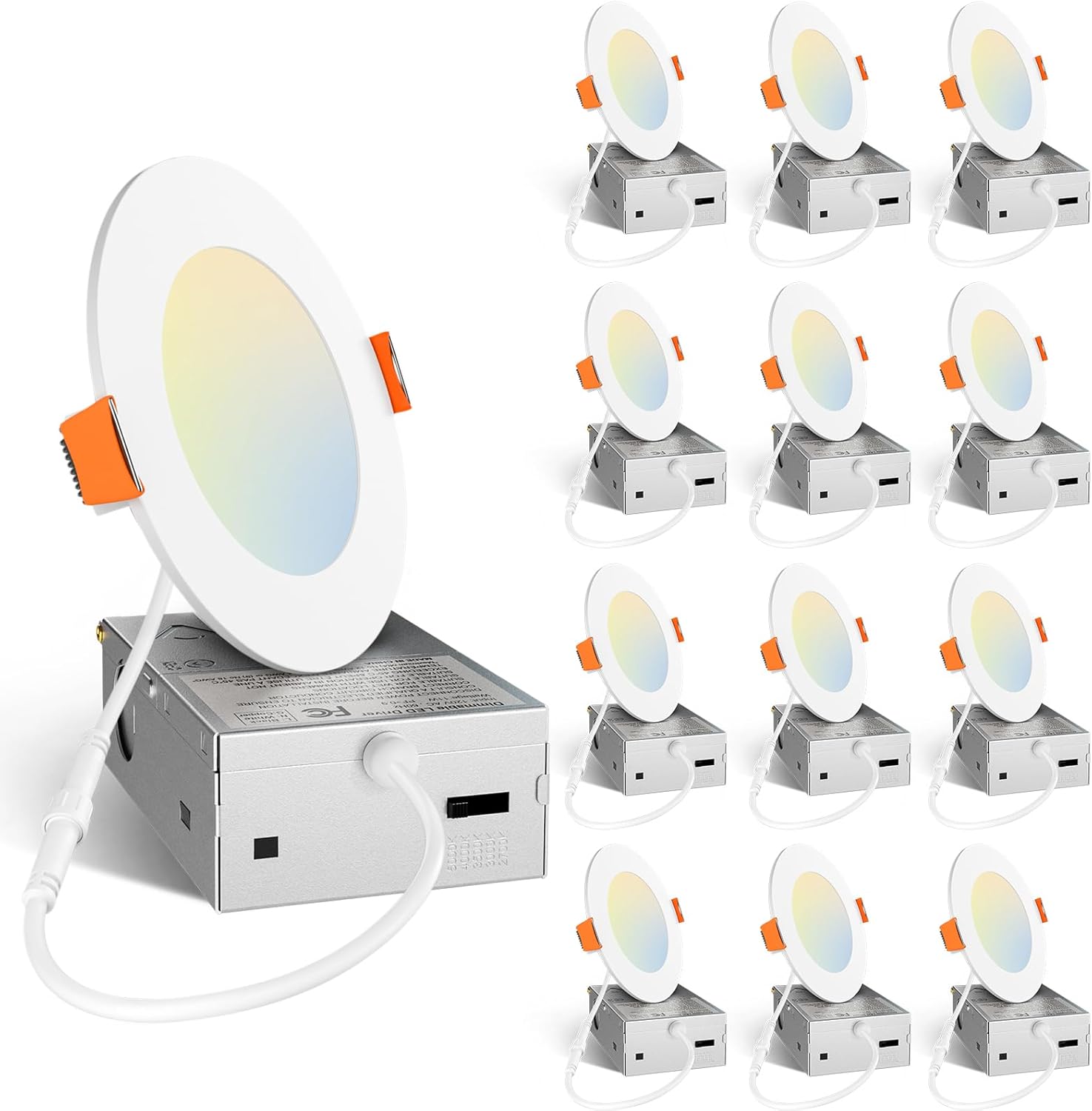 Amico 12-Pack 6" LED Recessed Ceiling Lights