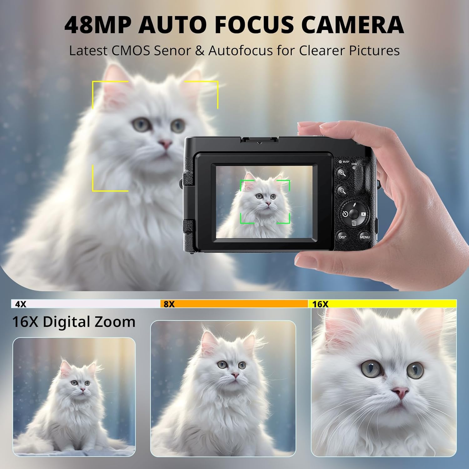 4K Digital Camera 48MP Vlogging Camera