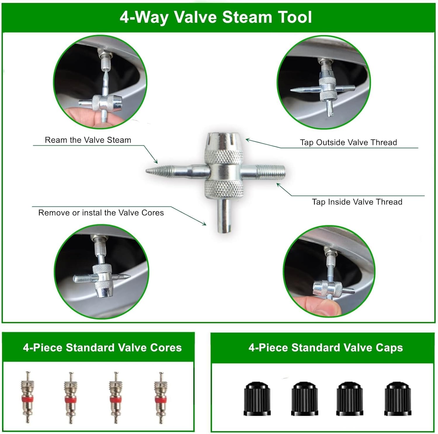 HolaKit Tire Plug Kit, 22PCS Compact Tire Repair Kit with Rubber Plugs