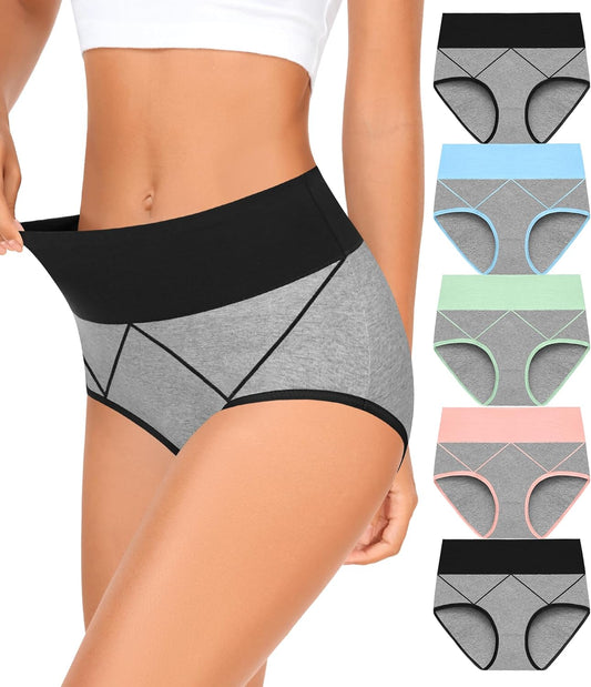 MISSWHO Women's High-Waisted Cotton Underwear
