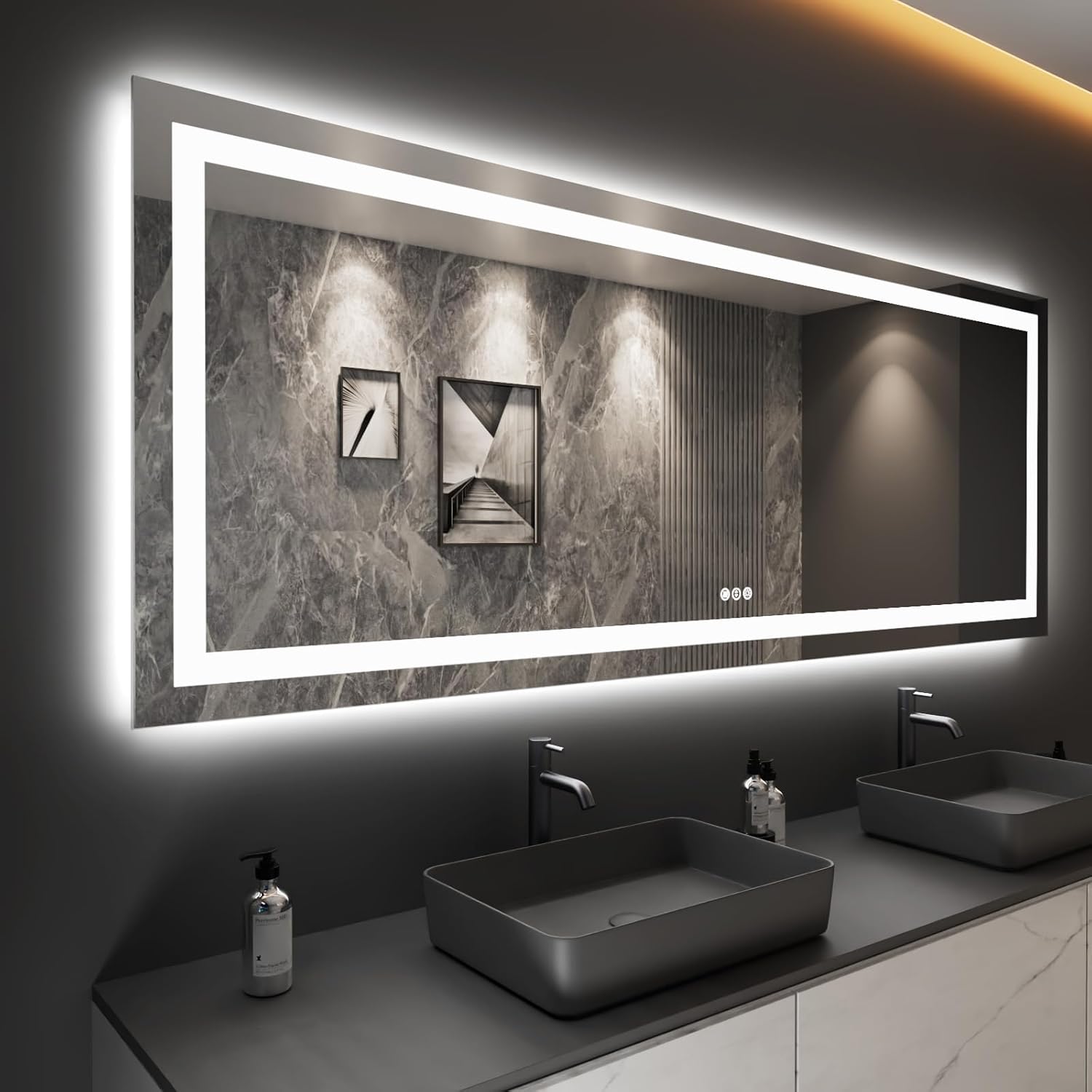 LOAAO 24X32 LED Bathroom Mirror with Lights