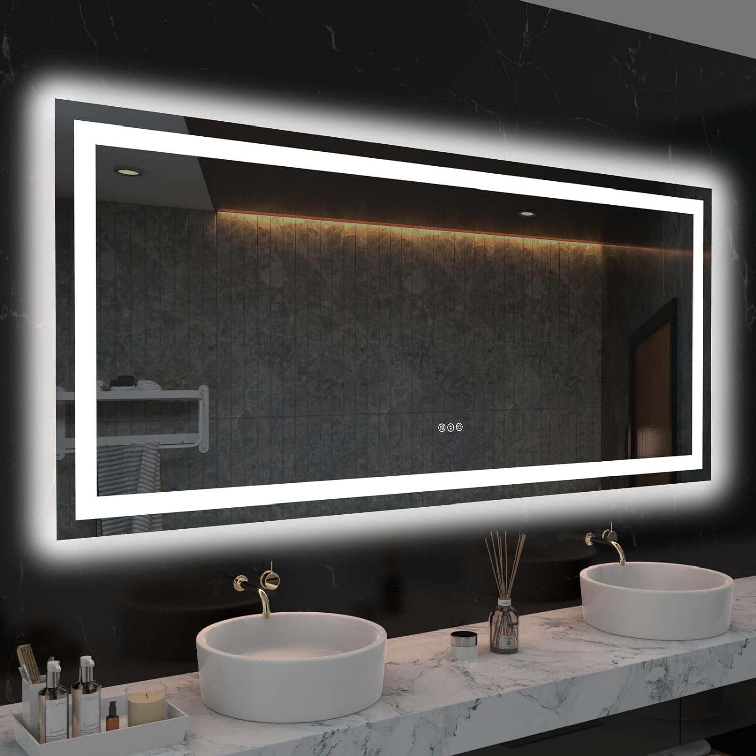 LOAAO 24X32 LED Bathroom Mirror with Lights