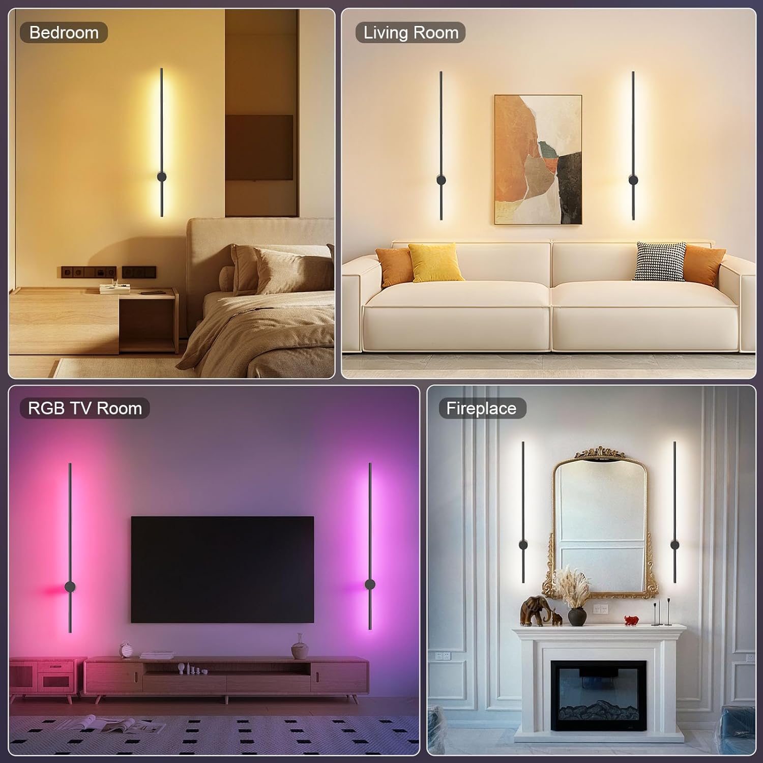 NIORSUN Inch Battery Operated LED Wall Lights