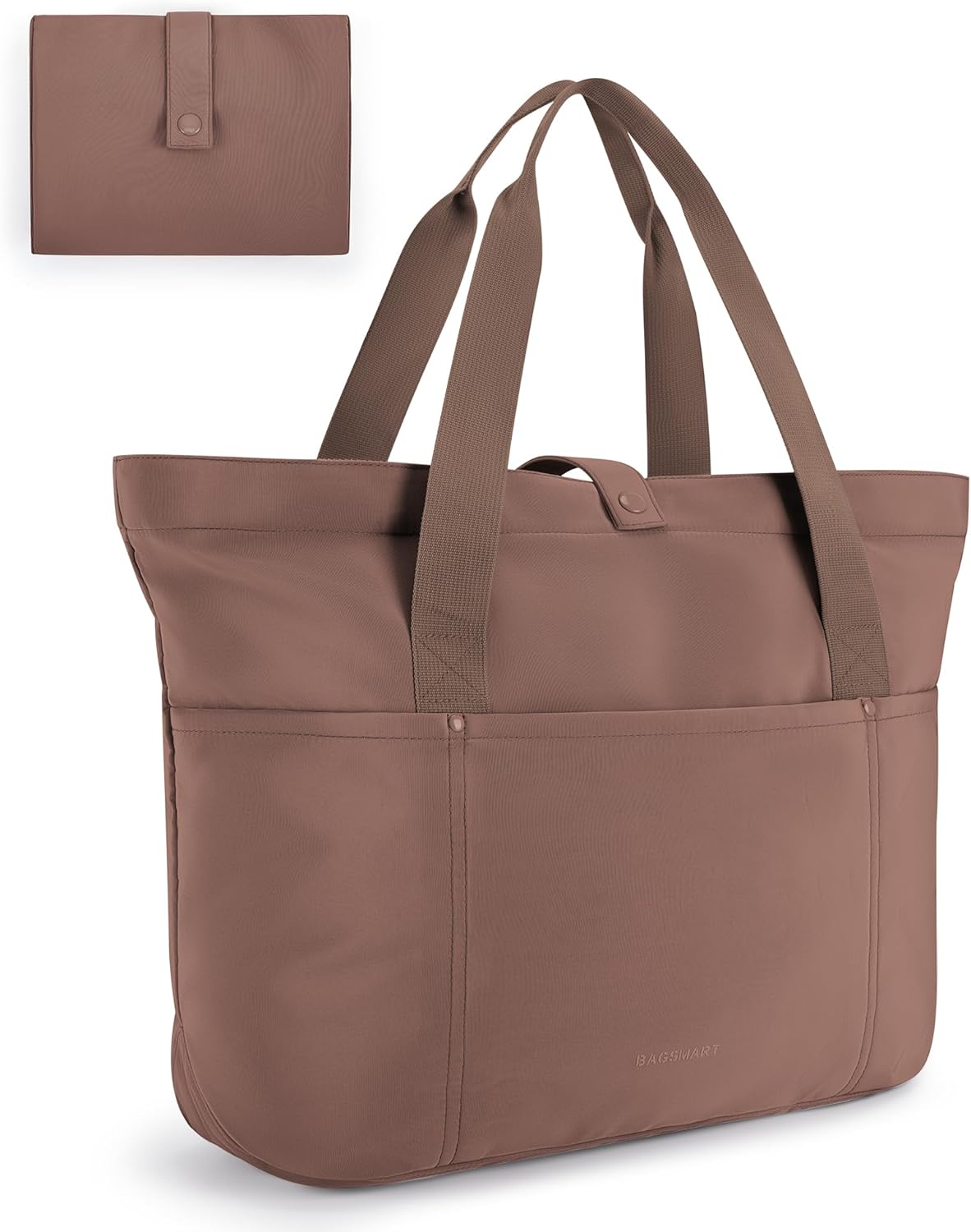 BAGSMART Foldable Tote Bag for Women – Large Travel & Work Handbag