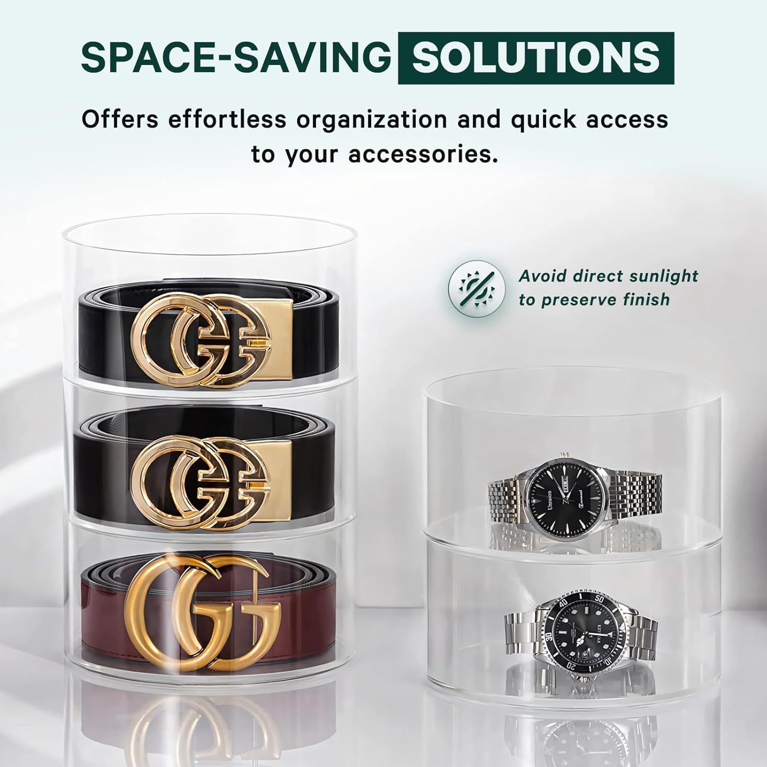 Acrylic Belt Organizer Closet Accessories for Jewelry